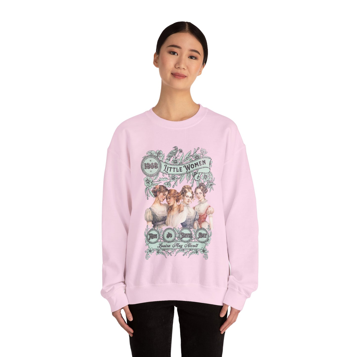 Little Women Sweatshirt, Louisa May Alcott Historical Romance Sweater, Bookish Literary Fan Art Gift, Gift for Her, Bookclub Crewneck Shirt Sweatshirt Printify