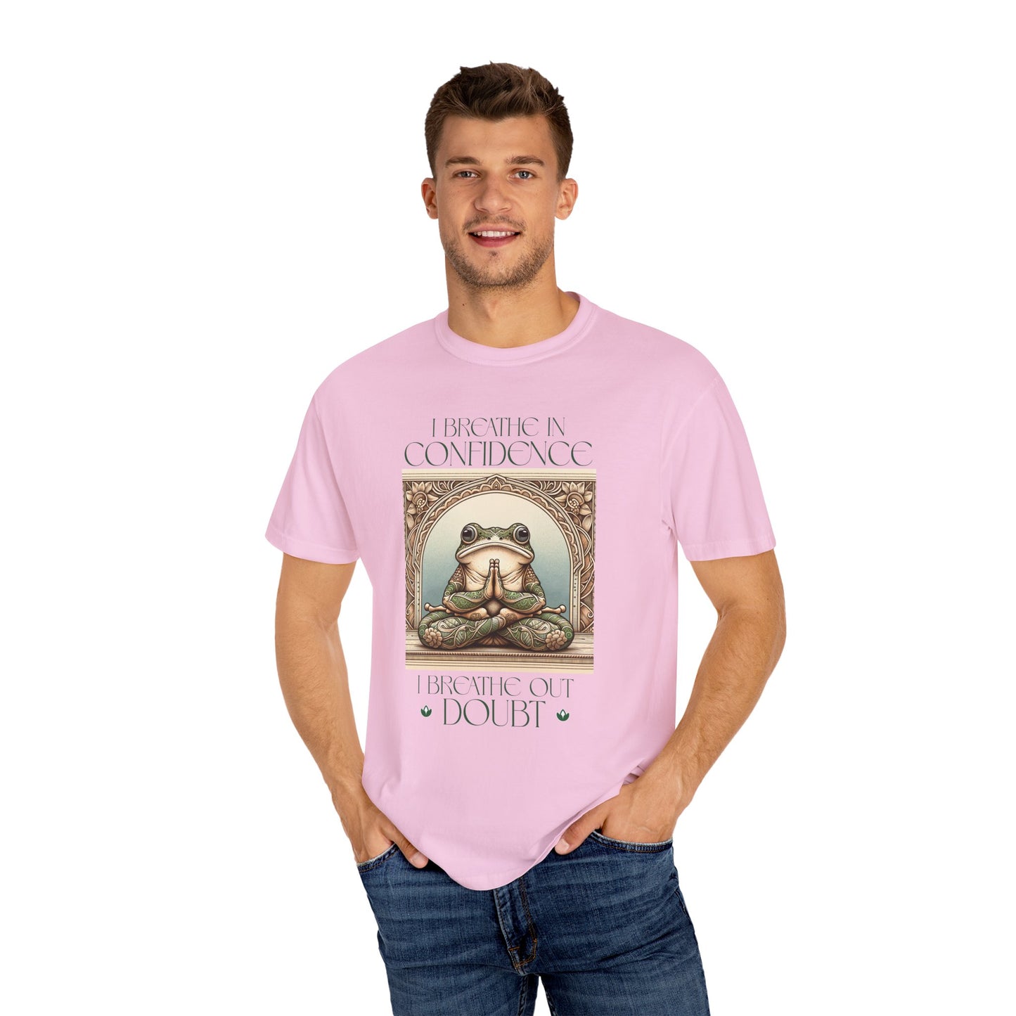 Yoga Frog Breath in Confidence Green Unisex T-Shirt, Casual Wear, Highlander Fan Gift, Comfortable Graphic Tee