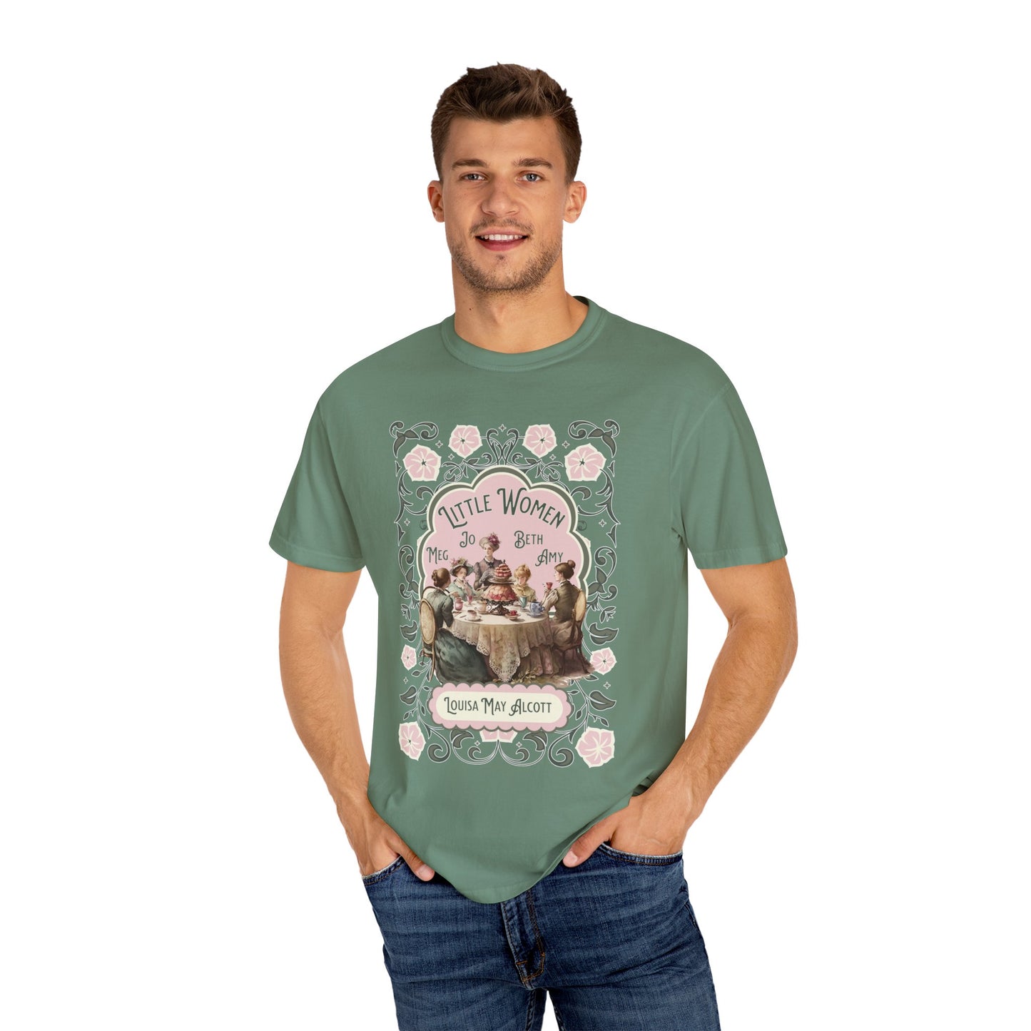 Little Women Comfort Colors T-Shirt, Louisa May Alcott Historical Romance, Bookish Literary Fan Art Tee Gift for Her Bookclub Crewneck Shirt T-Shirt Printify