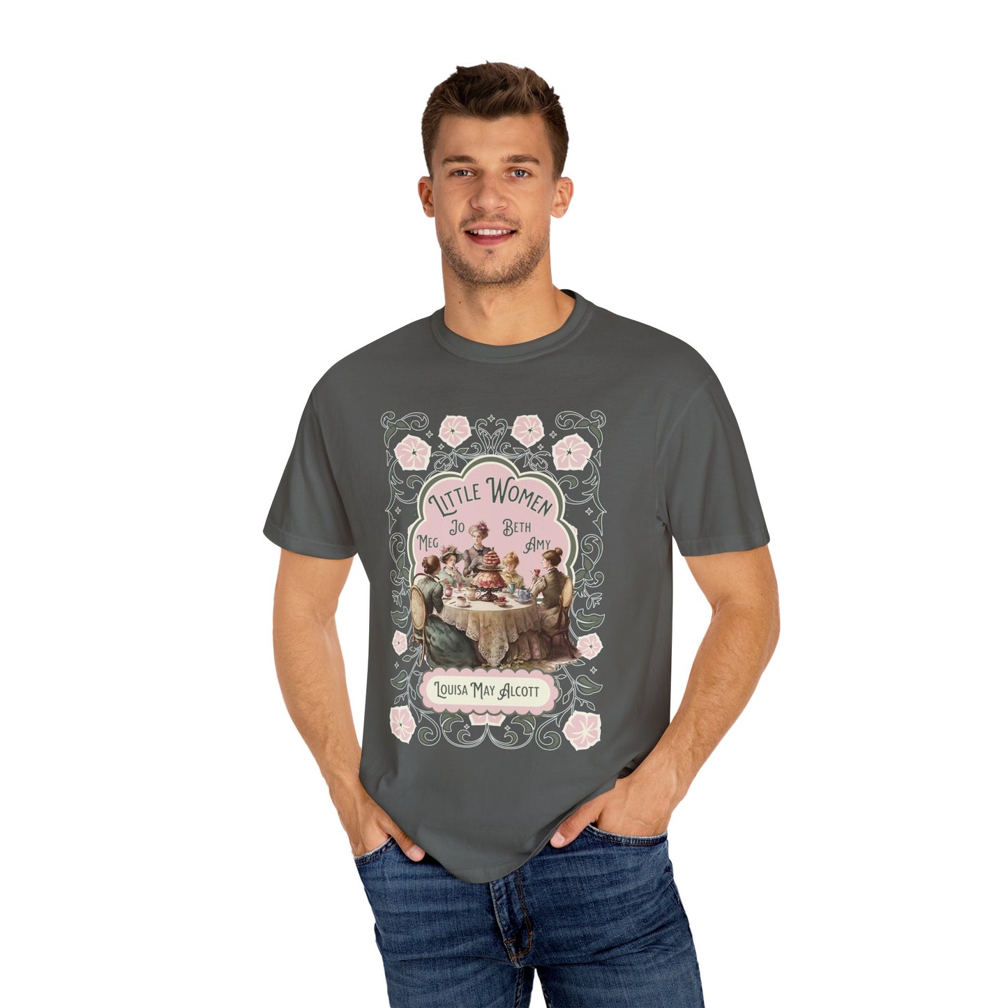 Little Women Comfort Colors T-Shirt, Louisa May Alcott Historical Romance, Bookish Literary Fan Art Tee Gift for Her Bookclub Crewneck Shirt T-Shirt Printify