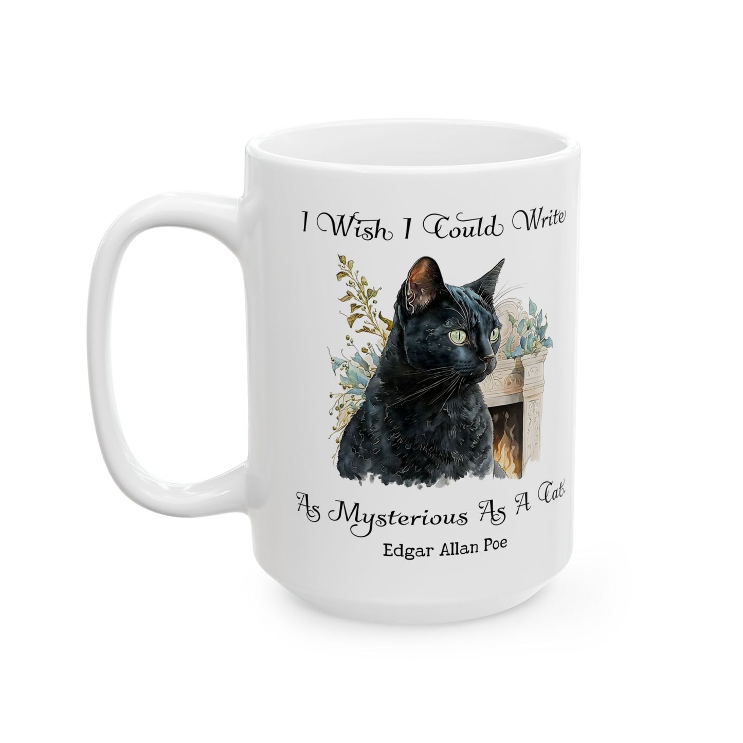 Edgar Allan Poe Coffee Mug Nevermore The Black Cat Coffee Cup Gift For Book Lover Reader Gift For Gothic Dark Academia Bookish Birthday Gift Mug Printify