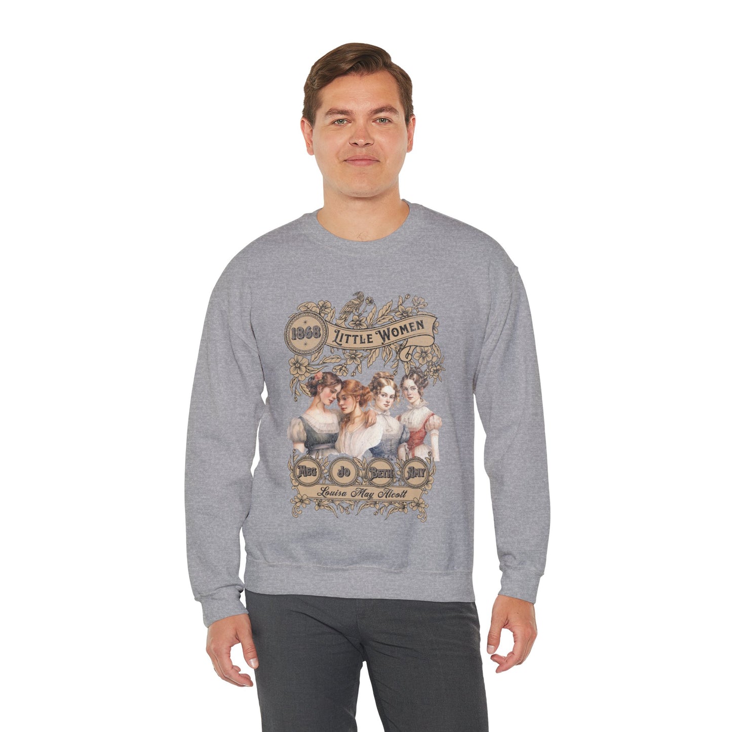 Little Women Sweatshirt, Louisa May Alcott Historical Romance Sweater, Bookish Literary Fan Art Gift, Gift for Her, Bookclub Crewneck Shirt Sweatshirt Printify