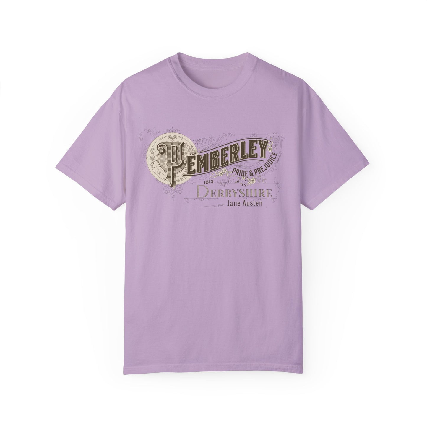 Pemberley TShirt Jane Austen Shirt Pride And Prejudice Gift For Jane Austen Fan Bookish Bookclub Gift Pemberly Derbyshire Fitzwilliam Darcy T-Shirt Printify Orchid S