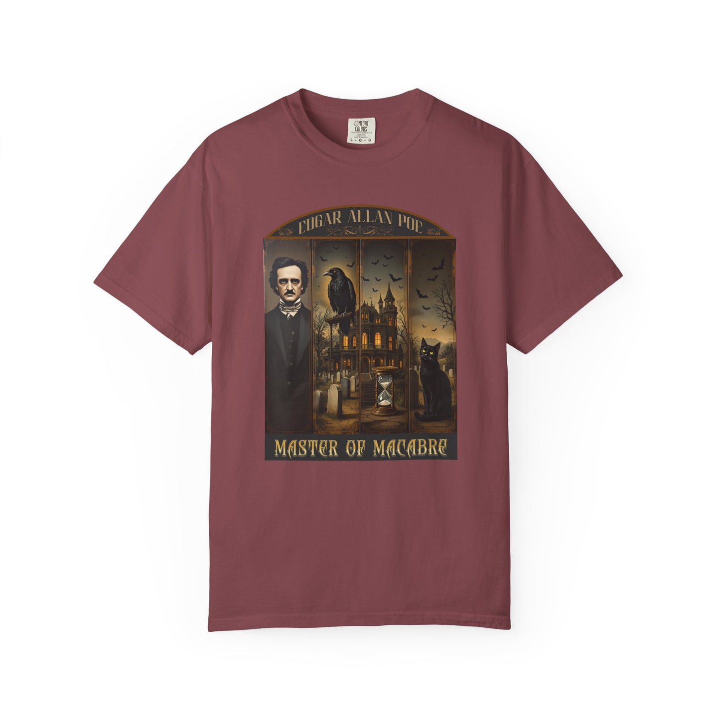 Edgar Allan Poe T-Shirt Gothic Graphic Tee The Raven Nevermore Quote Horror Literature Shirt Dark Academia Aesthetic Halloween Party Gift T-Shirt Printify Vineyard S