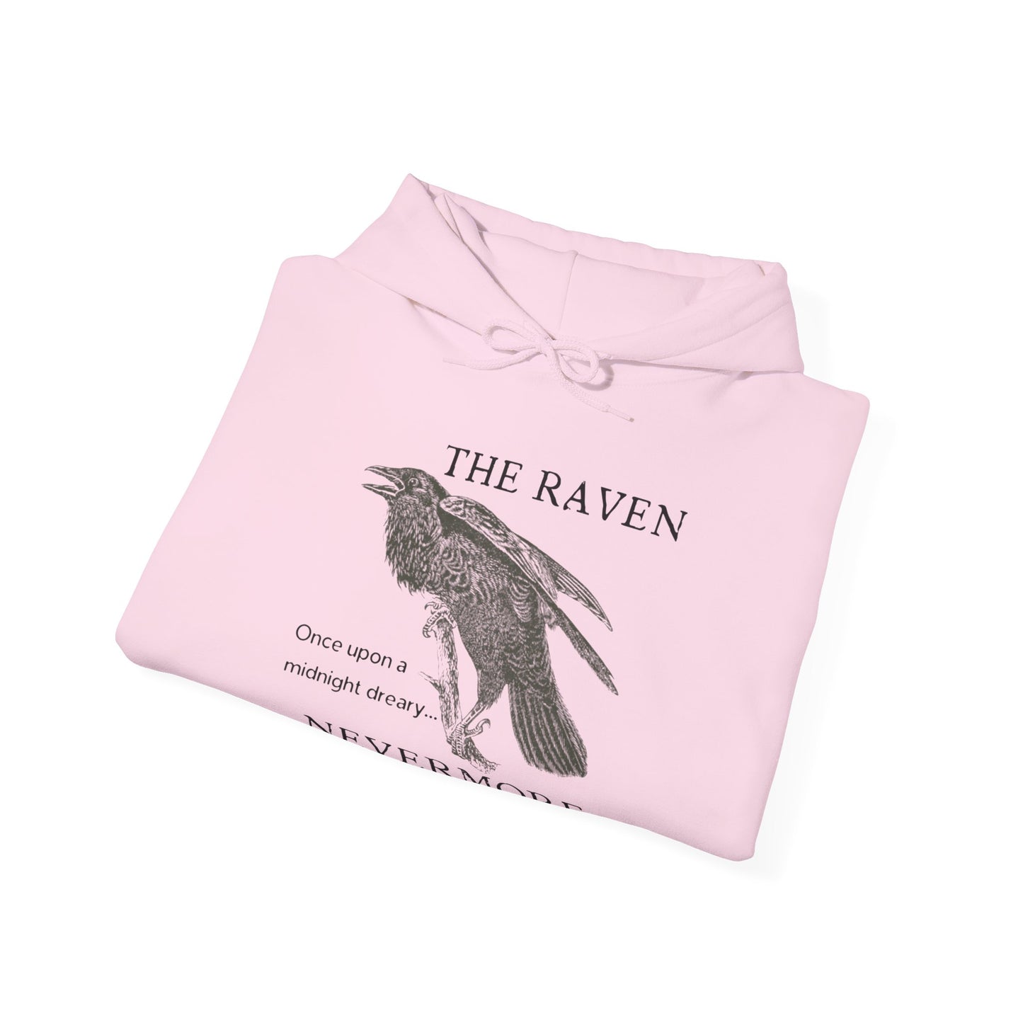 Halloween Vintage The Raven Hoodie, Spooky Season Sweater, Trick or Treating Shirt, Halloween Party Top, Edgar Allen Poe, Nevermore, Gothic Hoodie Printify