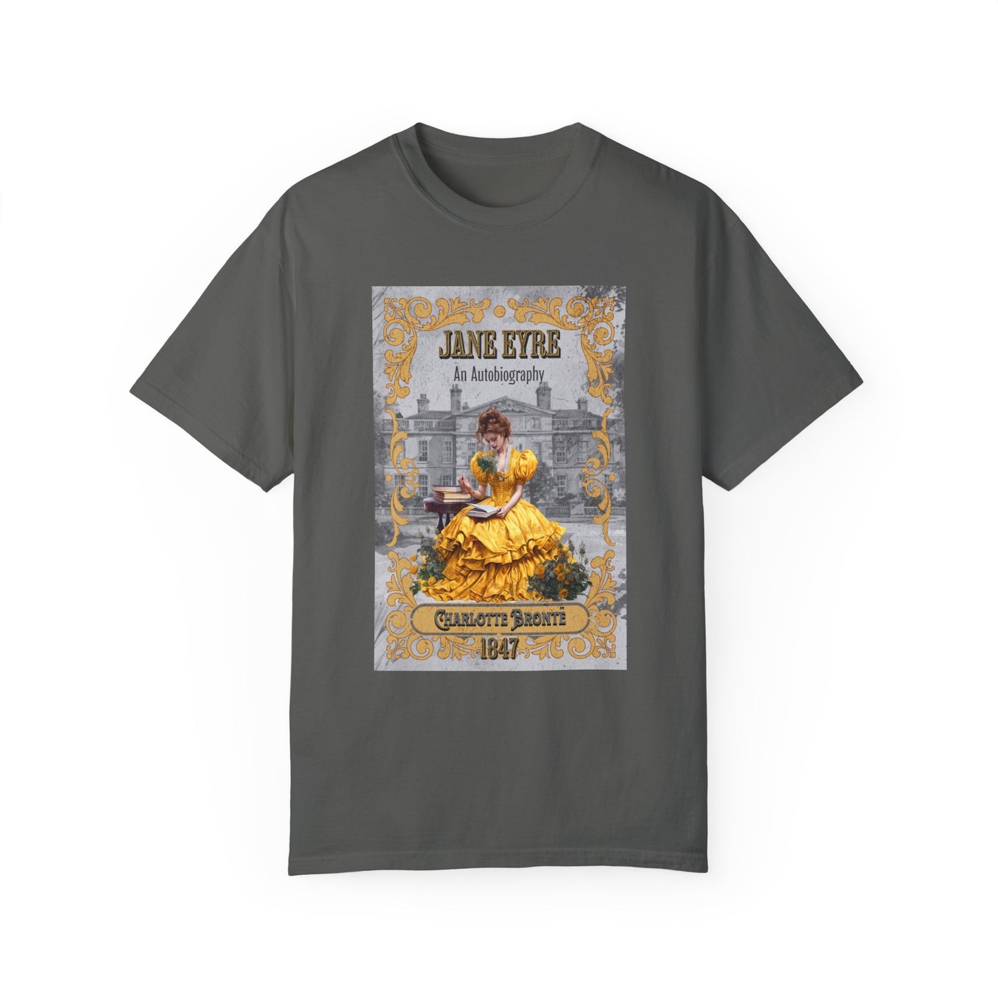 Jane Eyre T-shirt, Charlotte Brontë Historical Romance Comfort Colors Tee, Bookish Literary Brontë Sisters Fan Art Gift for Her, Bookclub T-Shirt Printify Pepper S