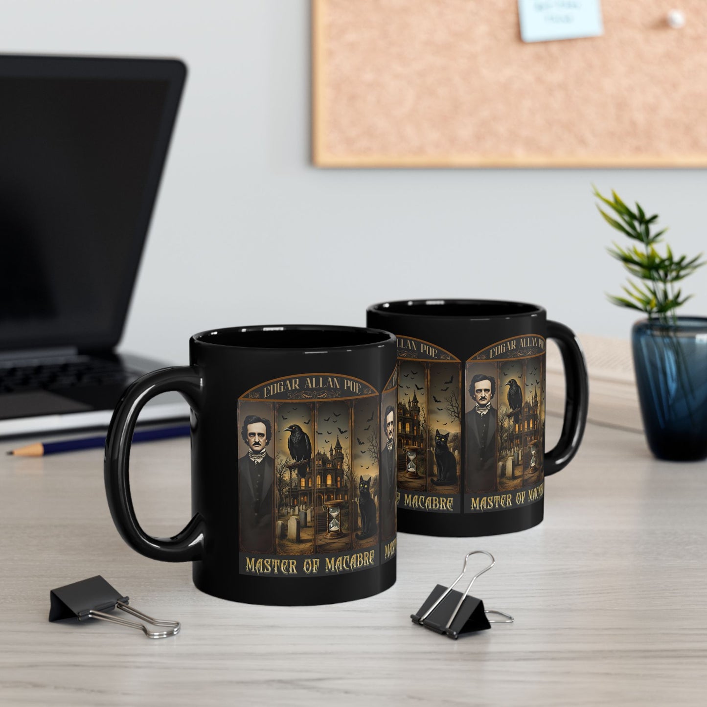 Edgar Allan Poe Mug Gothic Literary Gift For Book Lover Dark Academia Macabre Fall Coffee Cup Halloween Poetember Party Gift For Bookclub Mug Printify
