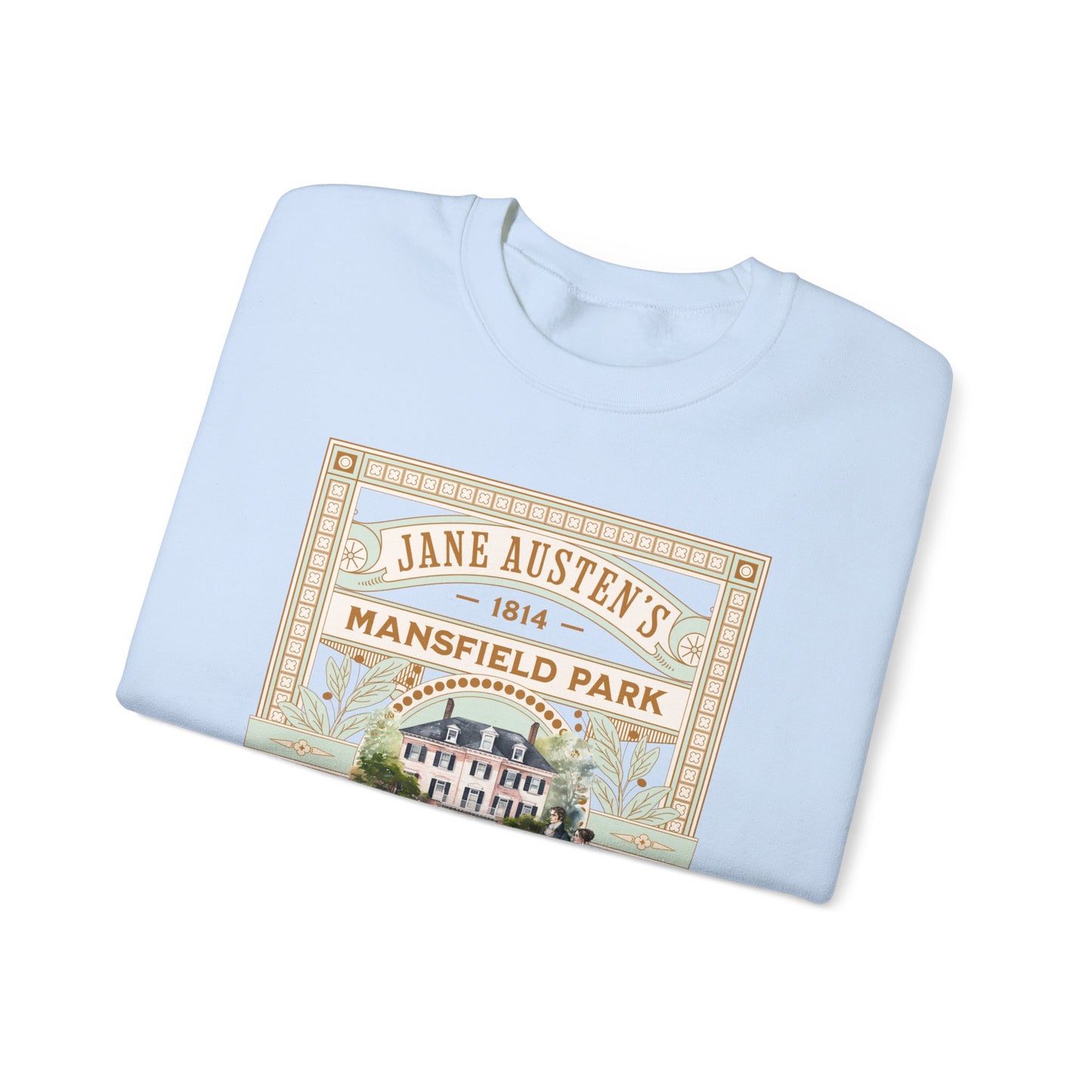 Jane Austen Sweatshirt, Mansfield Park Historical Romance Sweater, Bookish Literary Jane Austen Fan Art Gift, Gift for Her, Readers, Sweatshirt Printify