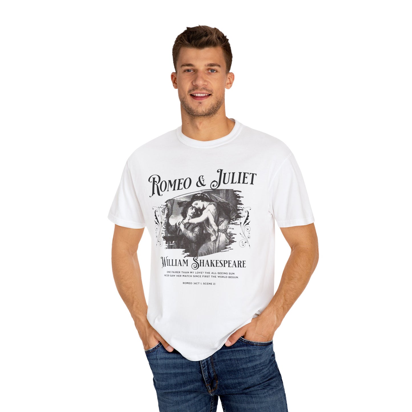 Romeo And Juliet TShirt Gift For William Shakespeare Fan Theatre Lovers Shirt Dark Academia Gift Bookish Merch Playwrite Actor Gift T-Shirt Printify