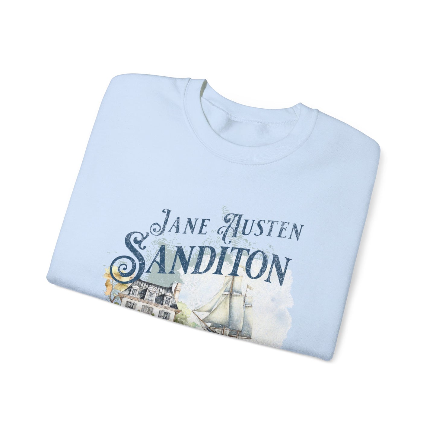 Jane Austen Sweatshirt, Sanditon Historical Romance, Bookish Literary Gift, Jane Austen Fan Art Shirt, Gift for Her, Gift for Readers, Sweatshirt Printify