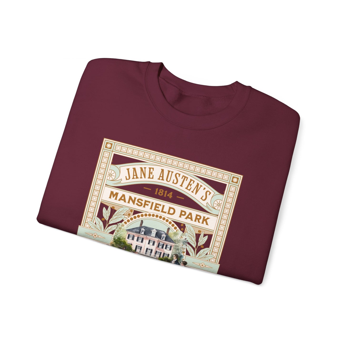 Jane Austen Sweatshirt, Mansfield Park Historical Romance Sweater, Bookish Literary Jane Austen Fan Art Gift, Gift for Her, Readers, Sweatshirt Printify