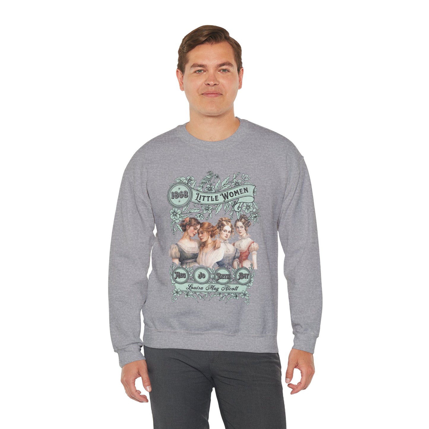 Little Women Sweatshirt, Louisa May Alcott Historical Romance Sweater, Bookish Literary Fan Art Gift, Gift for Her, Bookclub Crewneck Shirt Sweatshirt Printify