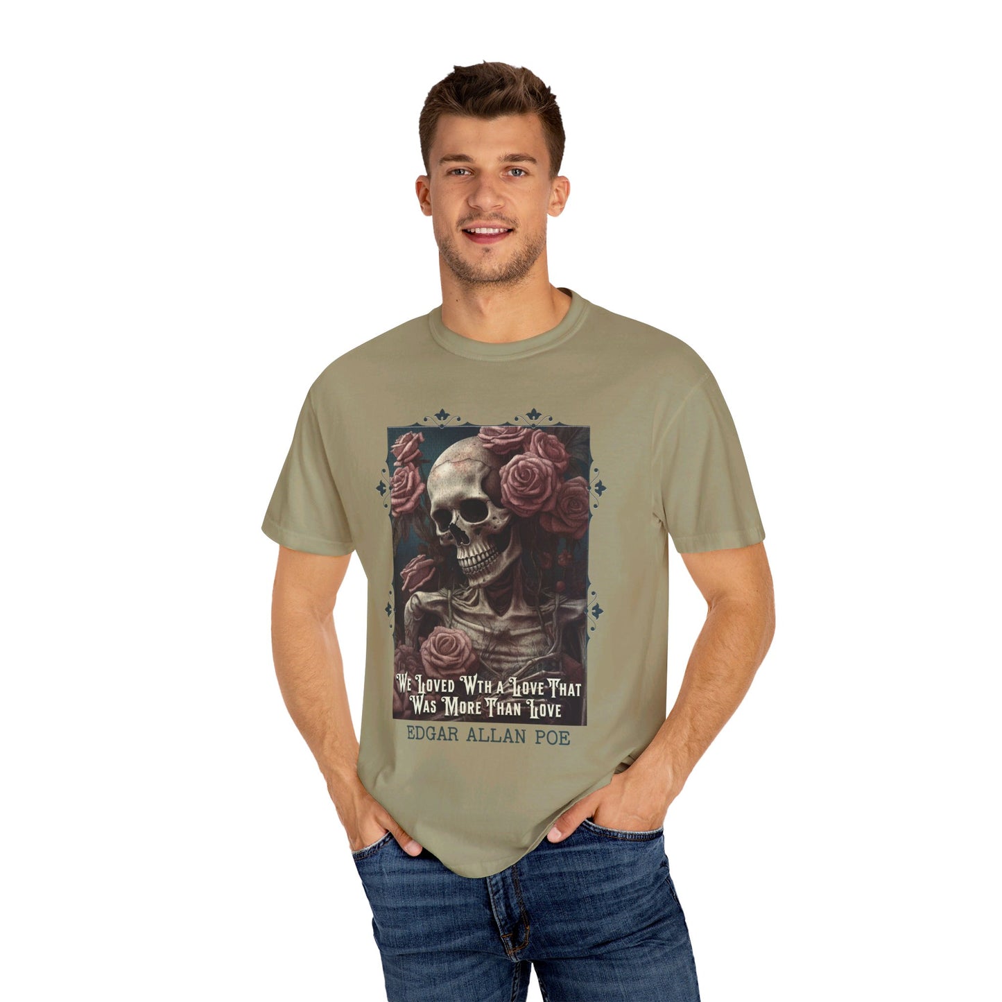 Edgar Allan Poe T-Shirt, Annabel-Lee Novel Vintage Book, Reading Lover Shirt, Halloween, Gothic, Light Academia Gift, Comfort Colours TShirt T-Shirt Printify