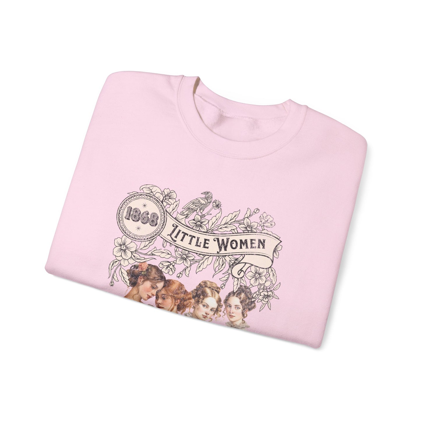 Little Women Sweatshirt, Louisa May Alcott Historical Romance Sweater, Bookish Literary Fan Art Gift, Gift for Her, Bookclub Crewneck Shirt Sweatshirt Printify