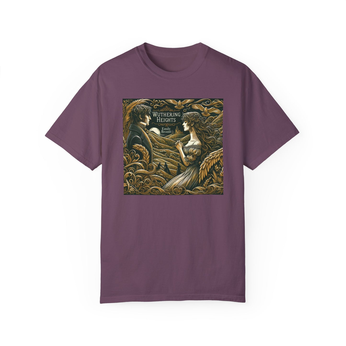 Wuthering Heights T-Shirt Emily Brontë Romantasy Literarure Shirt Bookish Academia Gift For Her Birthday Heathcliffe Bookclub Booknerd Tee T-Shirt Printify Berry S