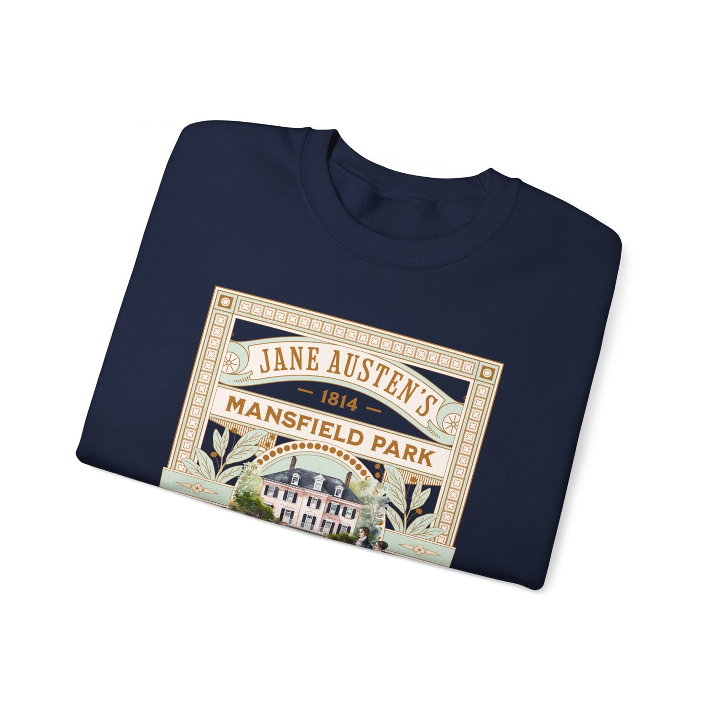 Jane Austen Sweatshirt, Mansfield Park Historical Romance Sweater, Bookish Literary Jane Austen Fan Art Gift, Gift for Her, Readers, Sweatshirt Printify