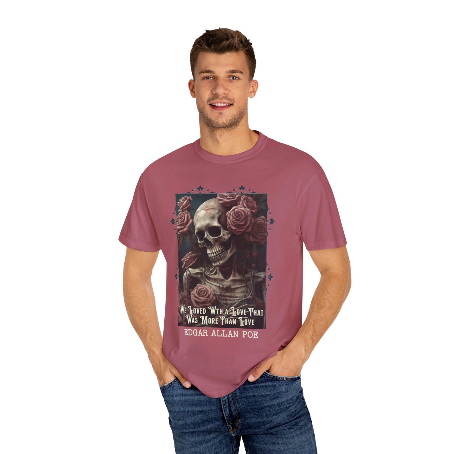 Edgar Allan Poe T-Shirt, Annabel-Lee Novel Vintage Book, Reading Lover Shirt, Halloween, Gothic, Light Academia Gift, Comfort Colours TShirt T-Shirt Printify