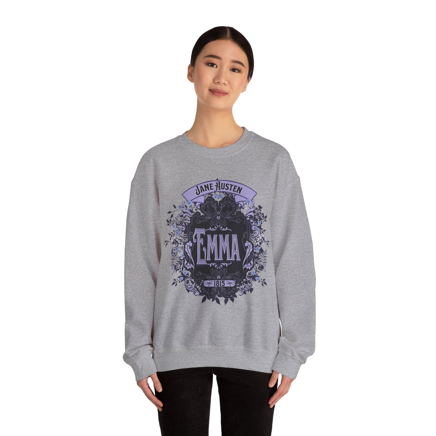 Jane Austen Sweatshirt, Emma Historical Romance Sweater, Bookish Literary Jane Austen Fan Art Gift, Gift for Her, Bookclub Shirt Sweatshirt Printify