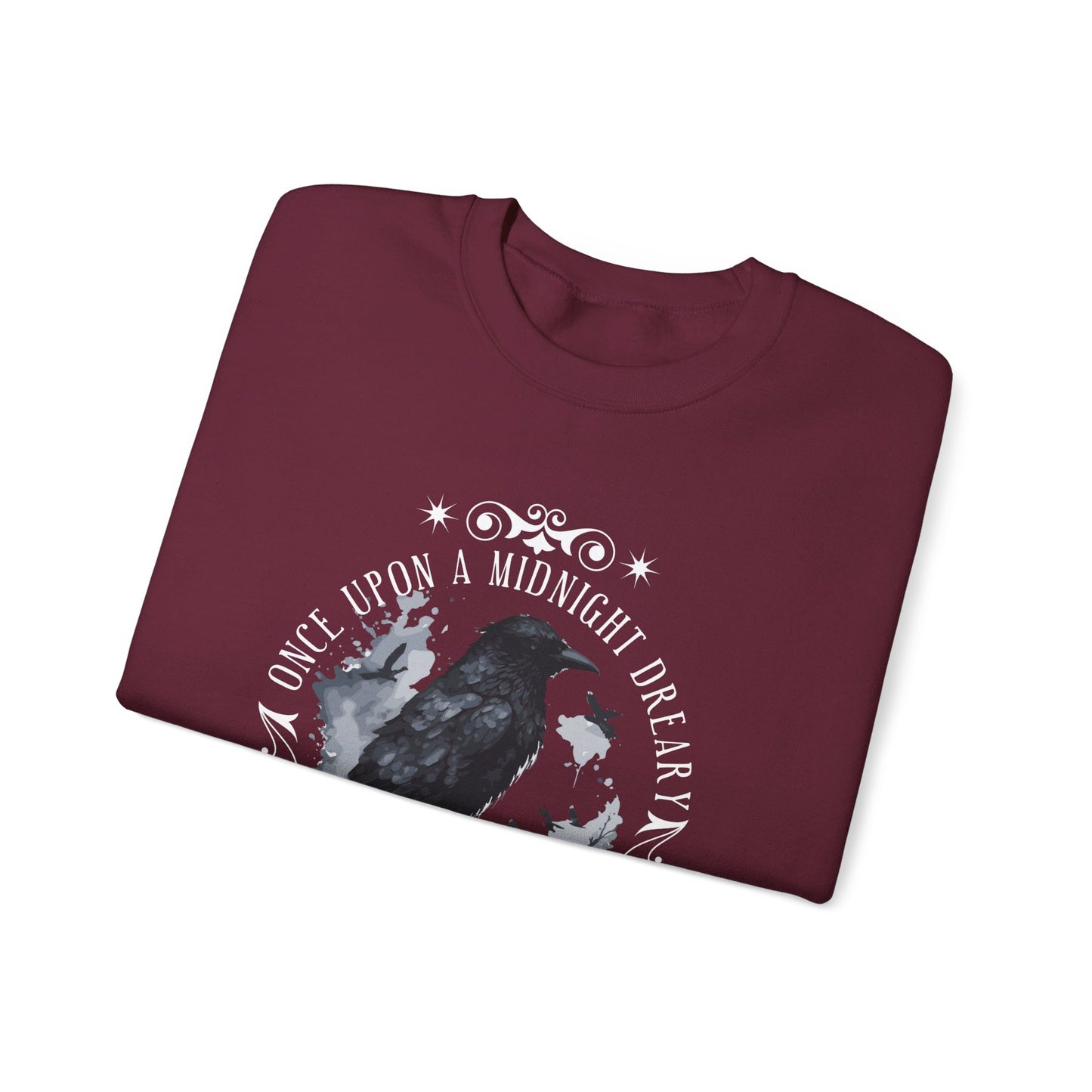 Edgar Allan Poe, The Raven Sweatshirt, Poet, Poetry Lover Sweater, Book Lover, Haunting Gothic Gift, Light, Dark Academia, Horror Movie Top Sweatshirt Printify