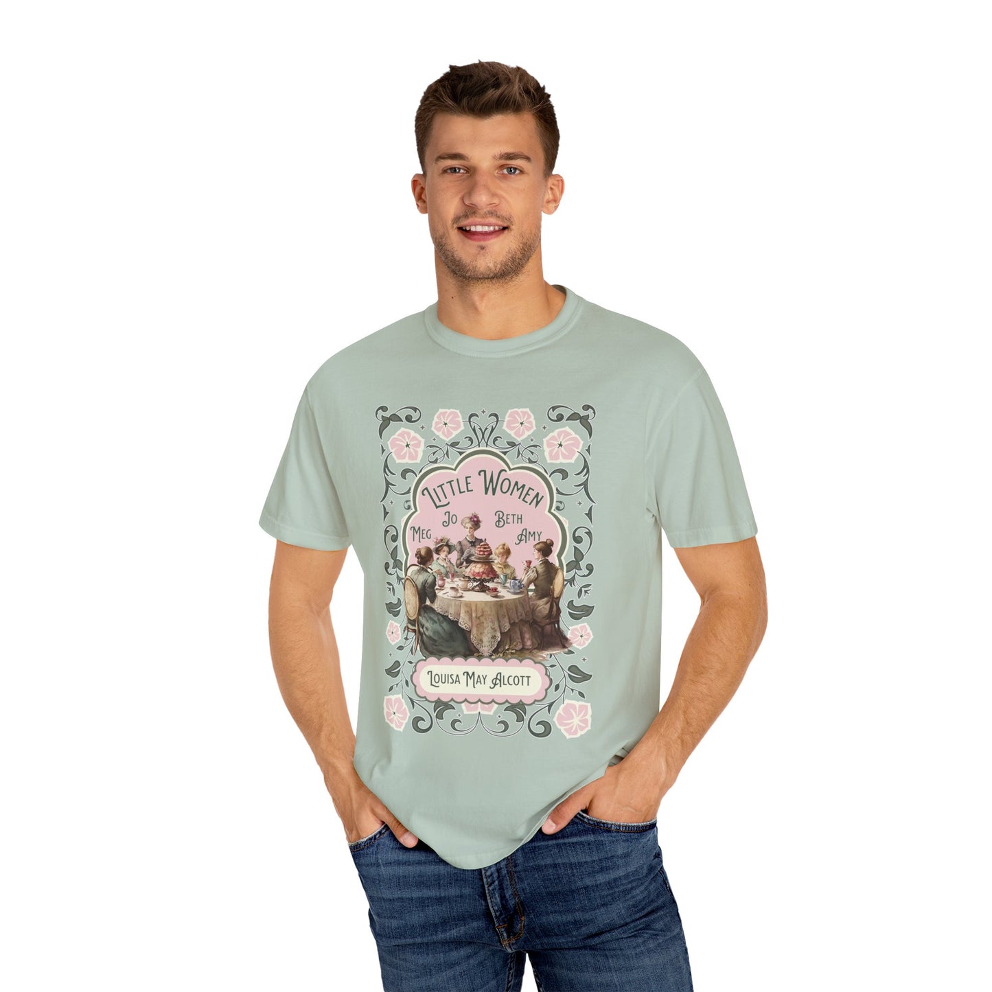 Little Women Comfort Colors T-Shirt, Louisa May Alcott Historical Romance, Bookish Literary Fan Art Tee Gift for Her Bookclub Crewneck Shirt T-Shirt Printify