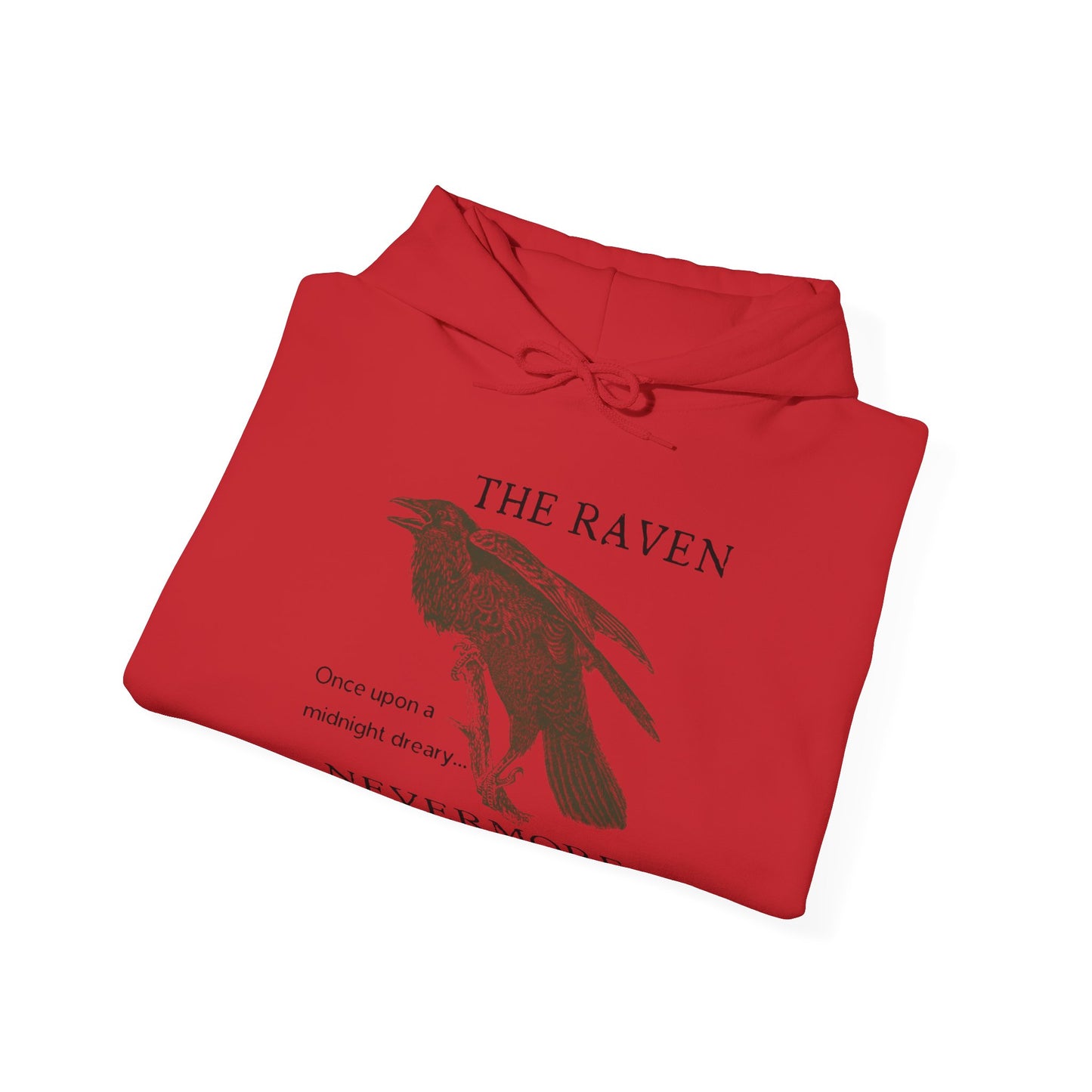 Halloween Vintage The Raven Hoodie, Spooky Season Sweater, Trick or Treating Shirt, Halloween Party Top, Edgar Allen Poe, Nevermore, Gothic Hoodie Printify