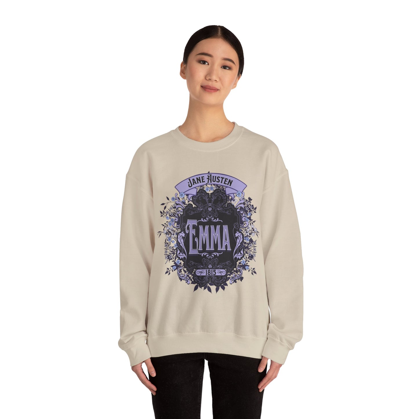 Jane Austen Sweatshirt, Emma Historical Romance Sweater, Bookish Literary Jane Austen Fan Art Gift, Gift for Her, Bookclub Shirt Sweatshirt Printify