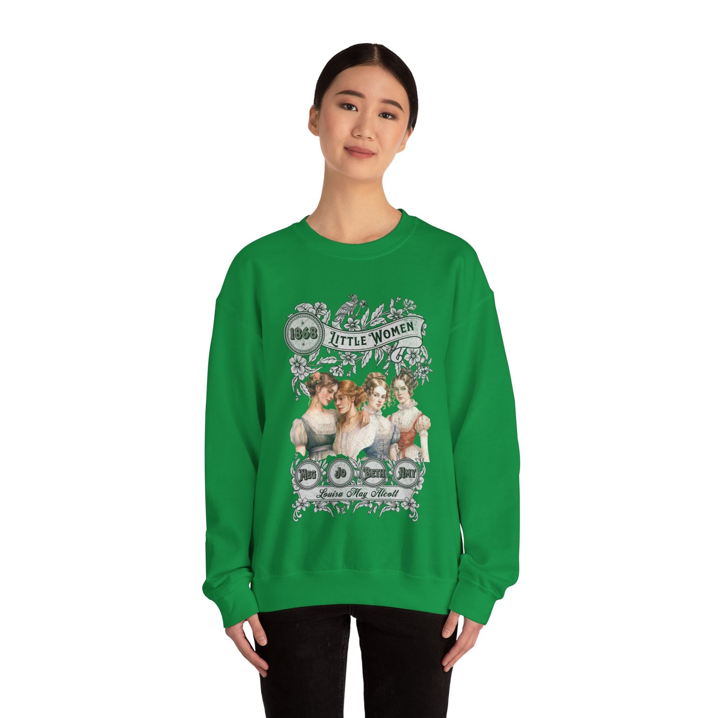 Little Women Sweatshirt, Louisa May Alcott Historical Romance Sweater, Bookish Literary Fan Art Gift, Gift for Her, Bookclub Crewneck Shirt Sweatshirt Printify