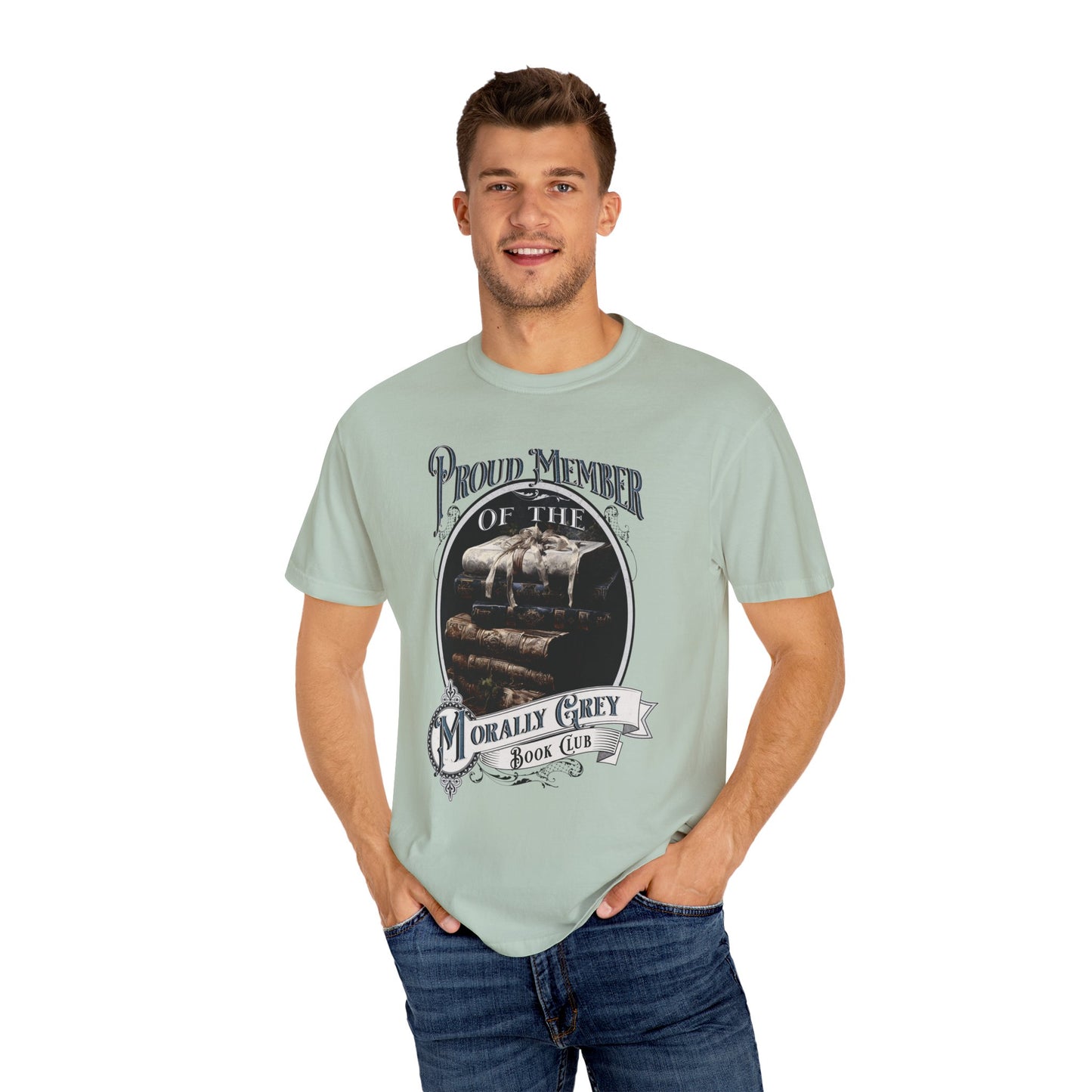 Morally Grey T-Shirt Dark Romance Dark Academia Shirt For Romantasy Book Lover Gift For Book Club BFF Gift For Her Love The Villain Tee Gift T-Shirt Printify