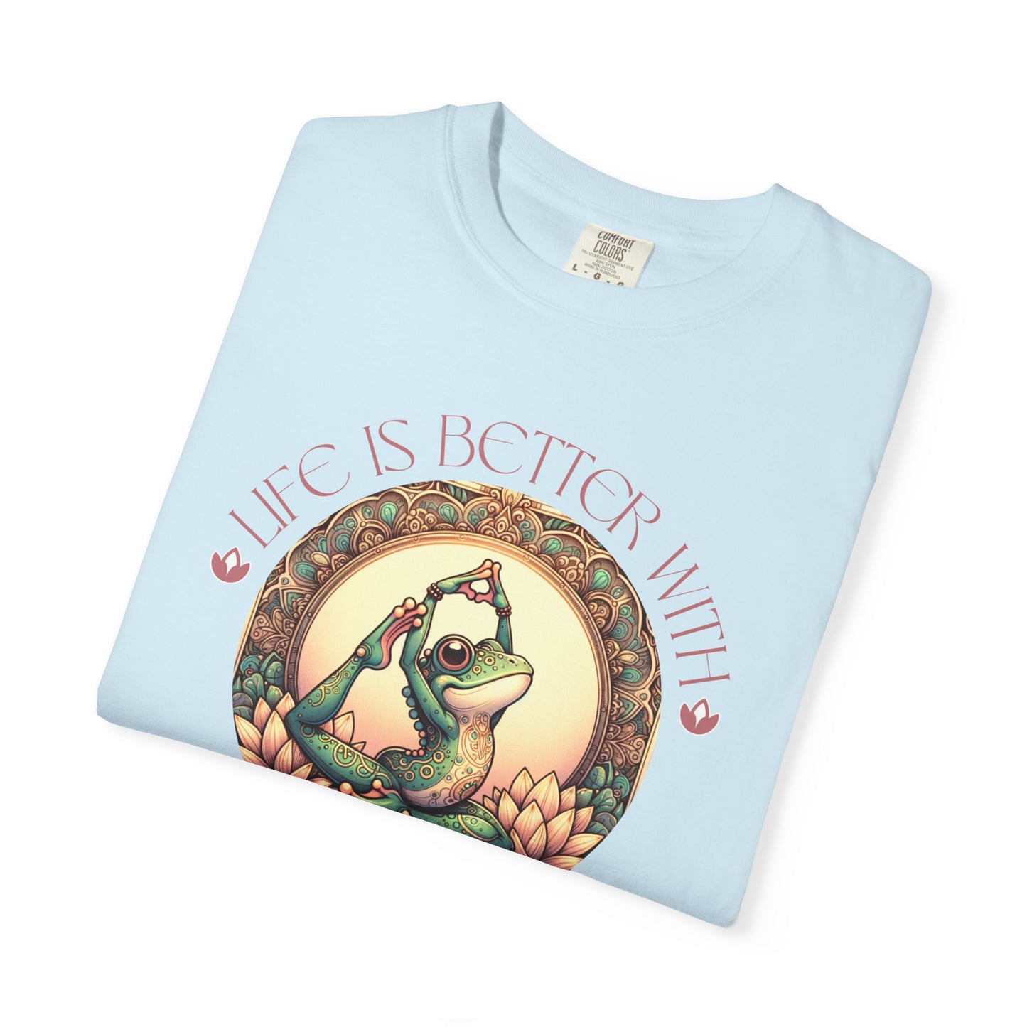 Yoga Frog Life Is Better With Yoga Unisex T-Shirt, Casual Wear, Highlander Fan Gift, T-Shirt Printify