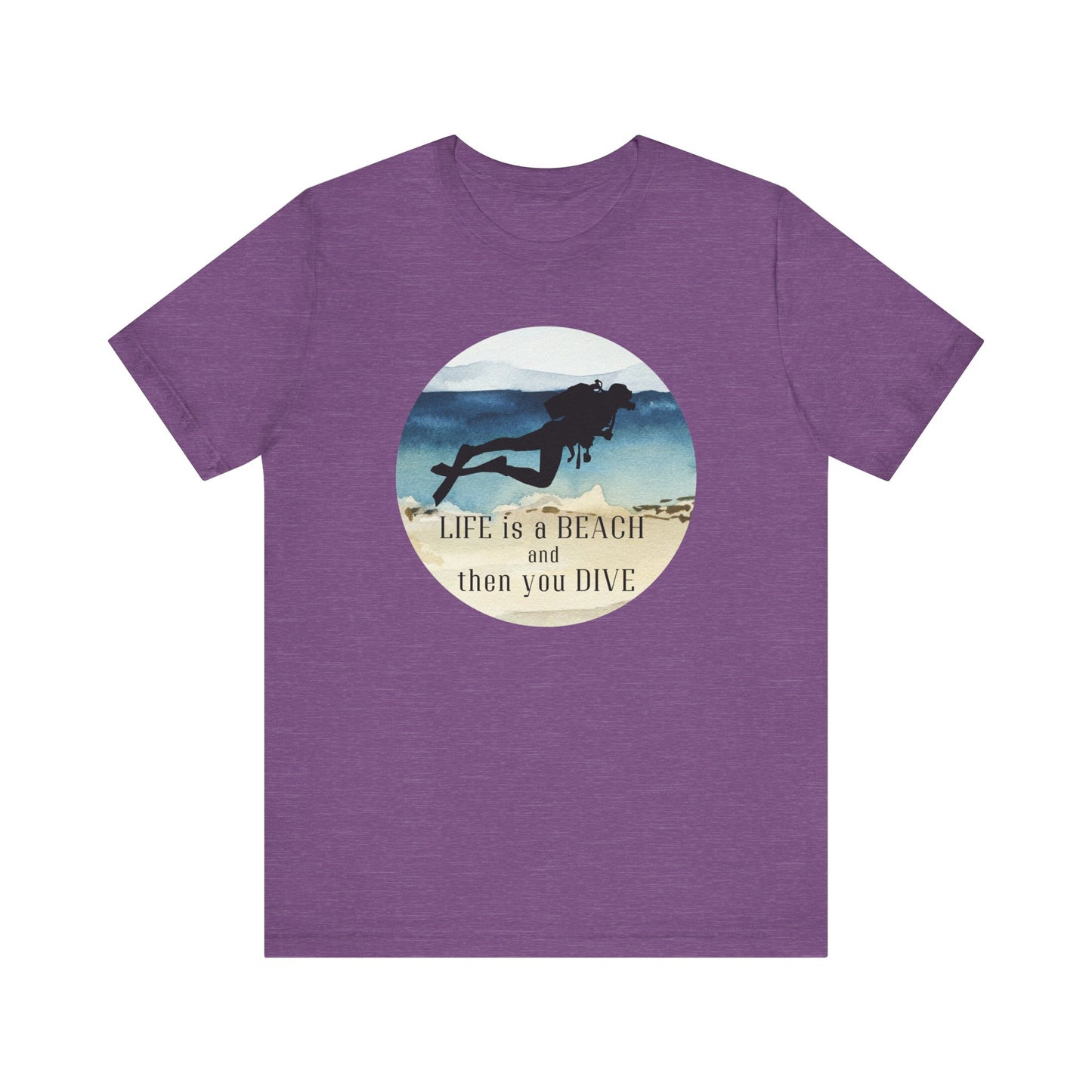 Scuba Diving Gift, Scuba Diving Shirt, Scuba Diver Gift, Scuba Lover Gift, Ocean Lover TShirt Gifts For Scuba Divers, Water Fun Tee, Snorke T-Shirt Printify Heather Team Purple XS