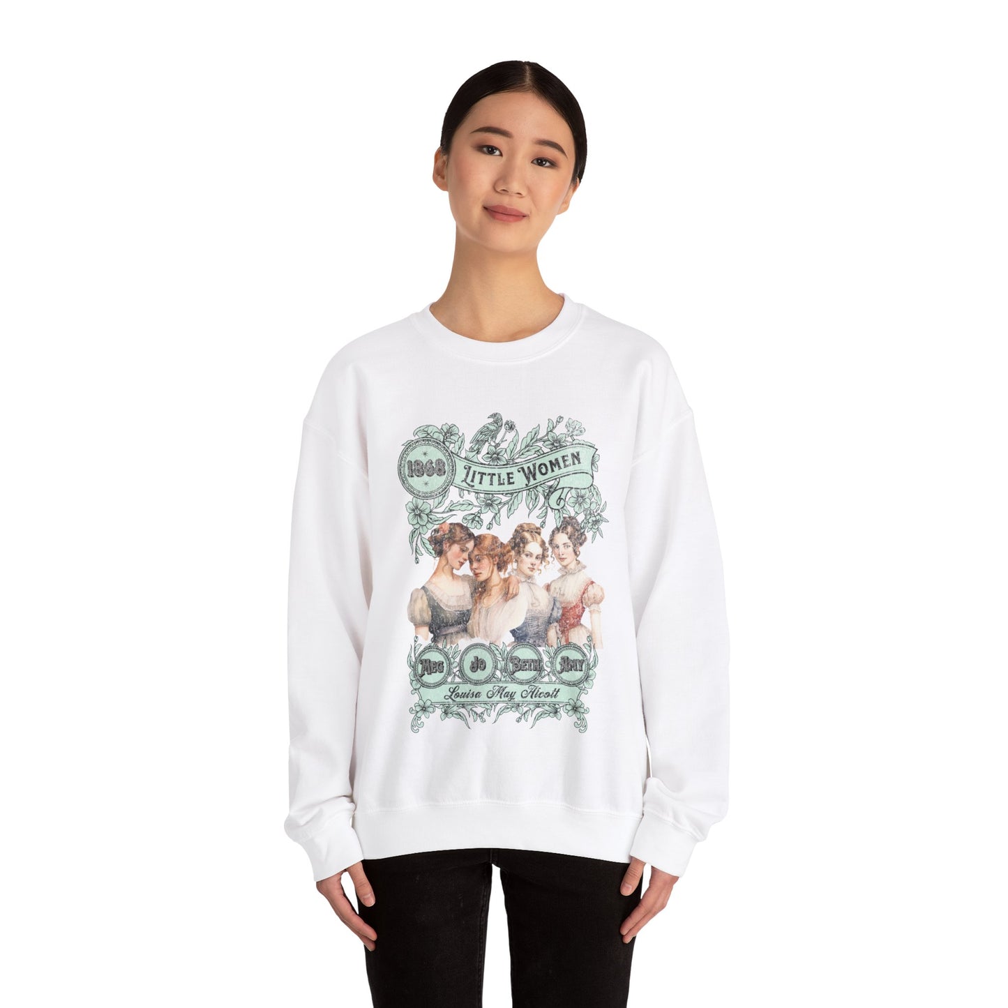 Little Women Sweatshirt, Louisa May Alcott Historical Romance Sweater, Bookish Literary Fan Art Gift, Gift for Her, Bookclub Crewneck Shirt Sweatshirt Printify
