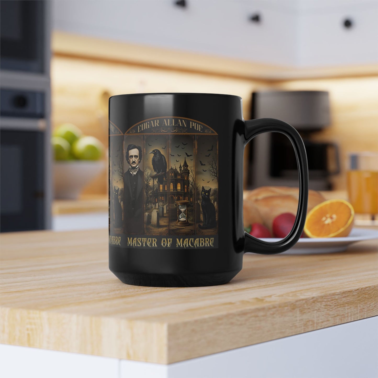 Edgar Allan Poe Mug Gothic Literary Gift For Book Lover Dark Academia Macabre Fall Coffee Cup Halloween Poetember Party Gift For Bookclub Mug Printify