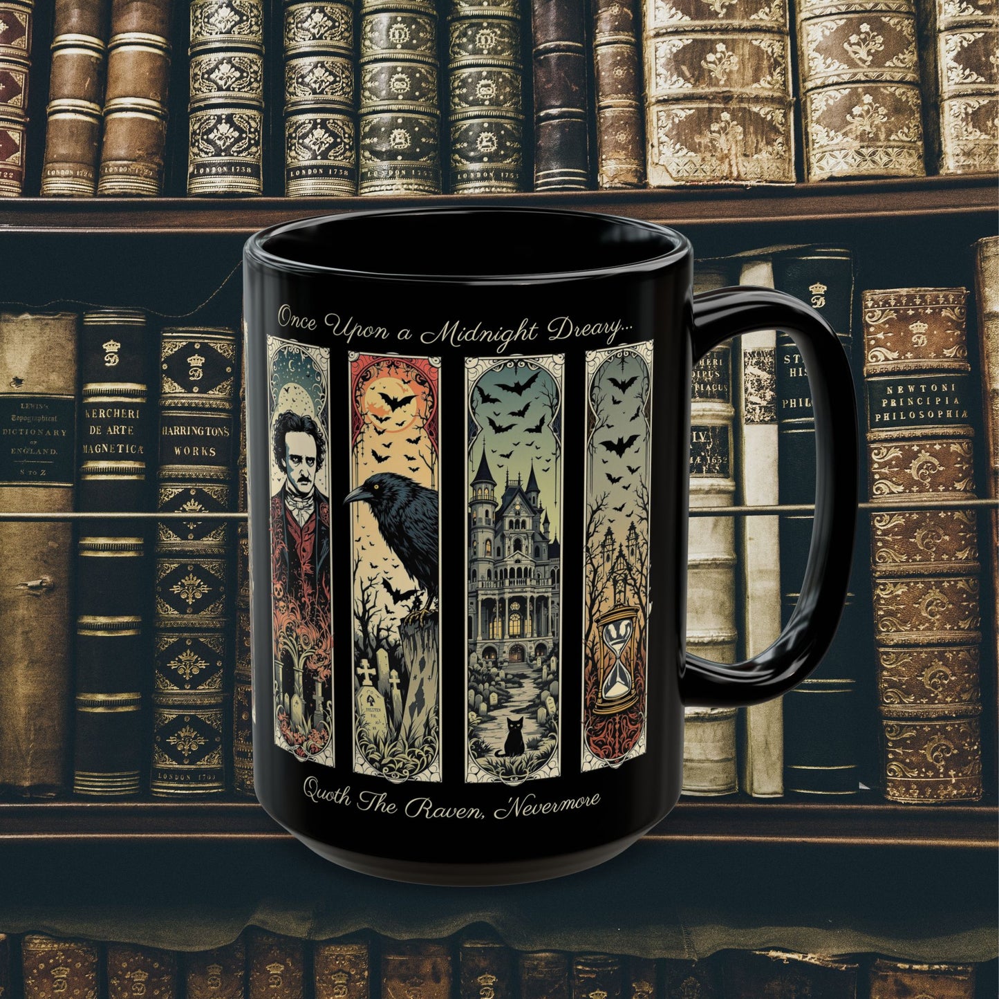 Edgar Allan Poe Mug Gothic Literary Gift For Book Lover Dark Academia Macabre Fall Coffee Cup Halloween Poetember Party Gift For Bookclub Mug Printify