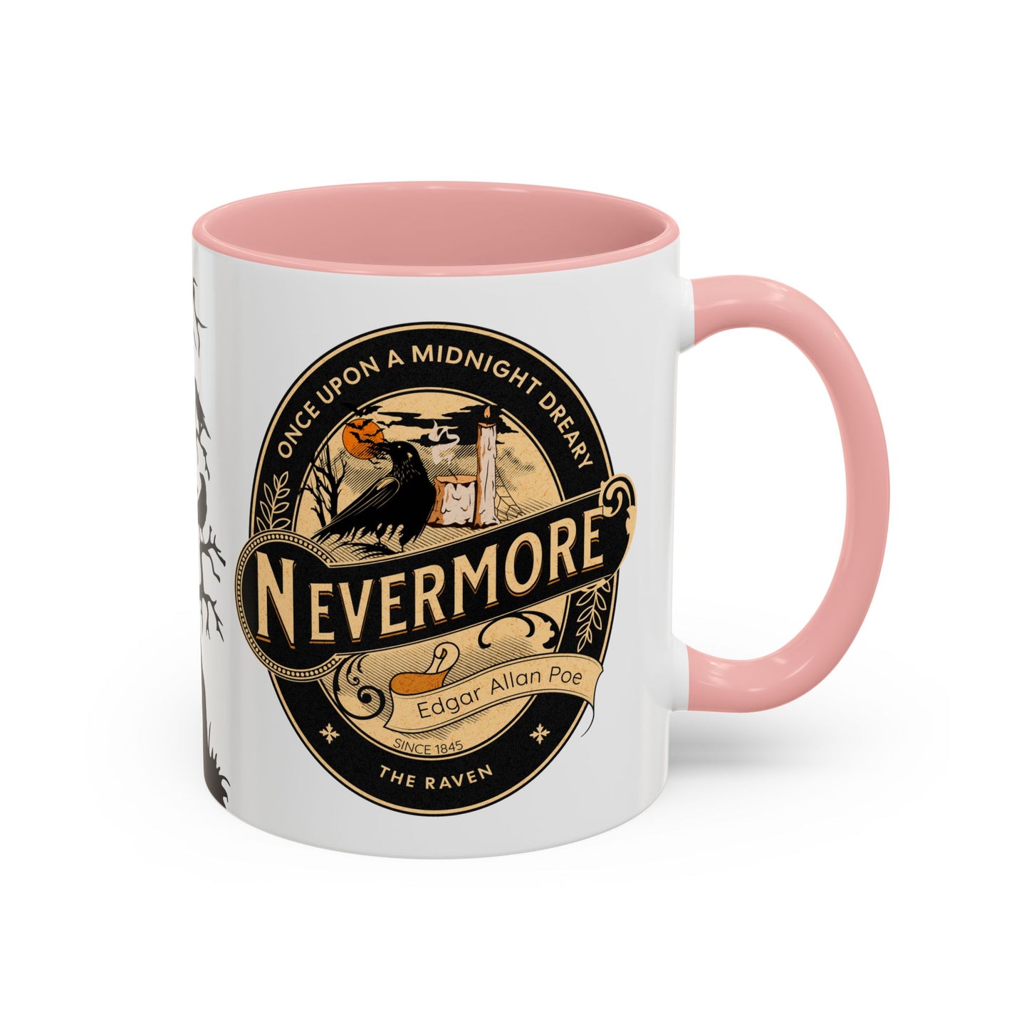Edgar Allan Poe Coffee Mug, The Raven, Spooky Halloween Coffee, Tea Mug, Haunting Horror Movie Gift for Halloween, Dark Academia, Book Lover Mug Printify