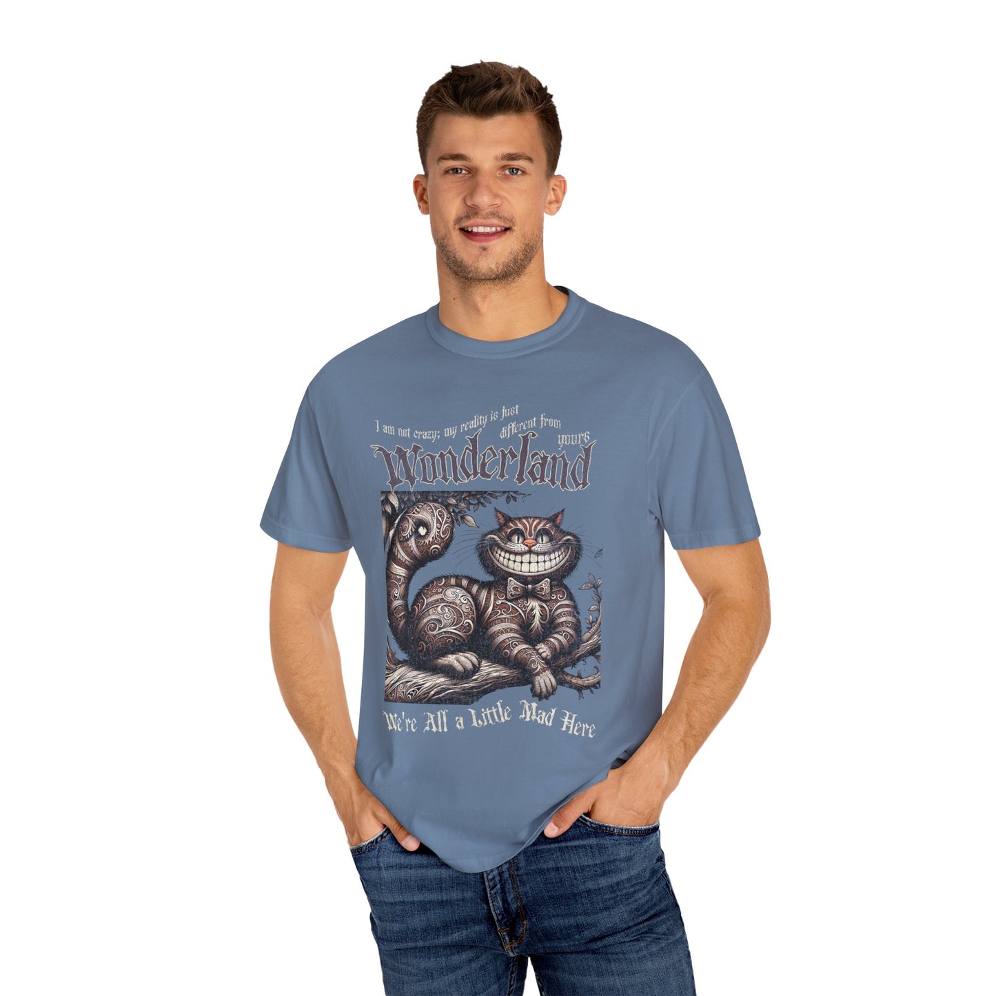 Cheshire Cat Alice in Wonderland TShirt Comfort Colors Oversized T-Shirt Dark Academia Mad Hatter Tea Party Bookish Book Lover Booktok Gift