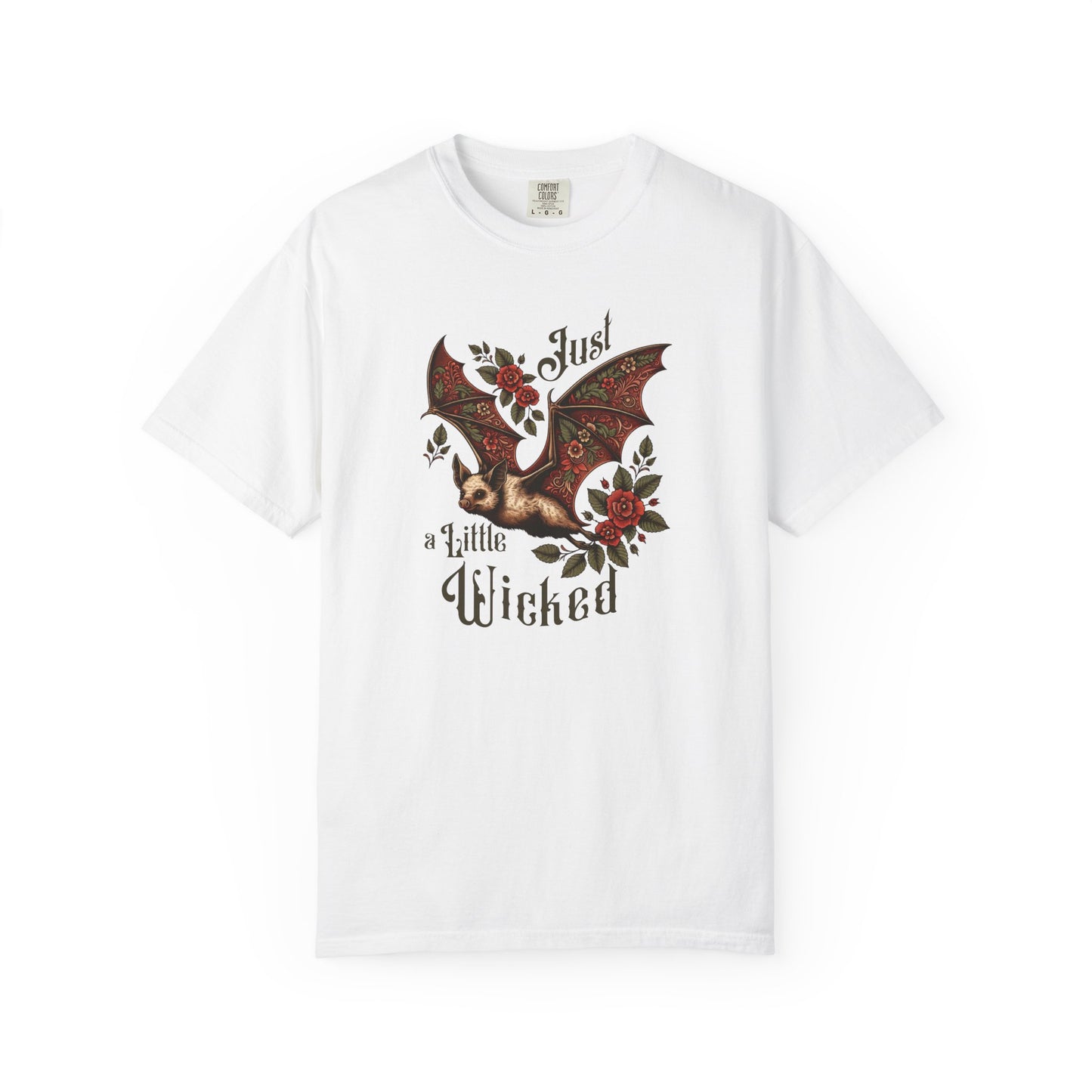Bat Retro Goth TShirt Vintage Grunge Style Bat Shirt For Halloween Party Spooky Vibes Witchy Dark Academia Comfort Colors Oversized Shirt T-Shirt Printify White S