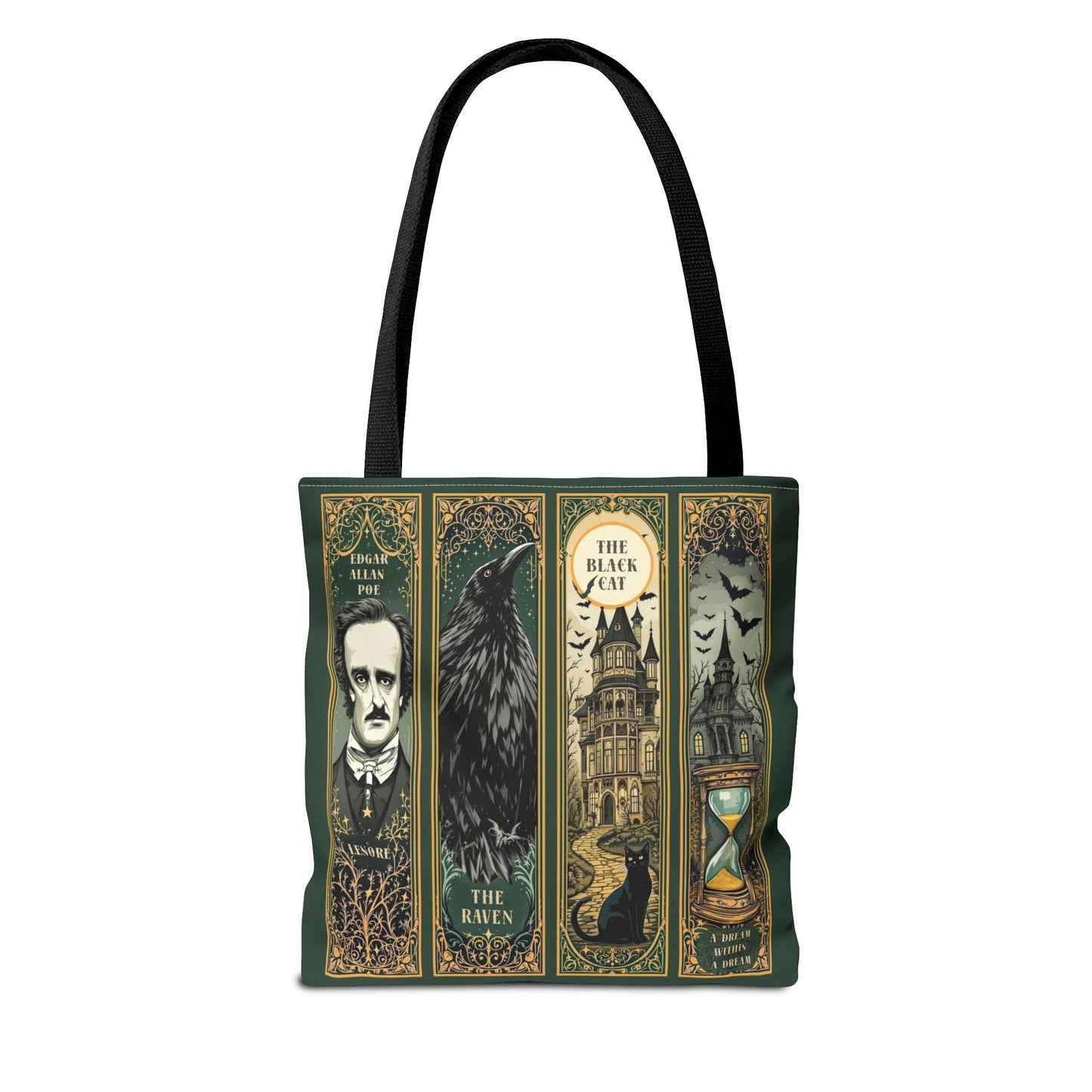 Edgar Allan Poe Tote Bag Gothic Literary Gift for Book Lover Dark Academia Macabre Accessory Halloween Tote Fall School Bag for Poetember Bags Printify