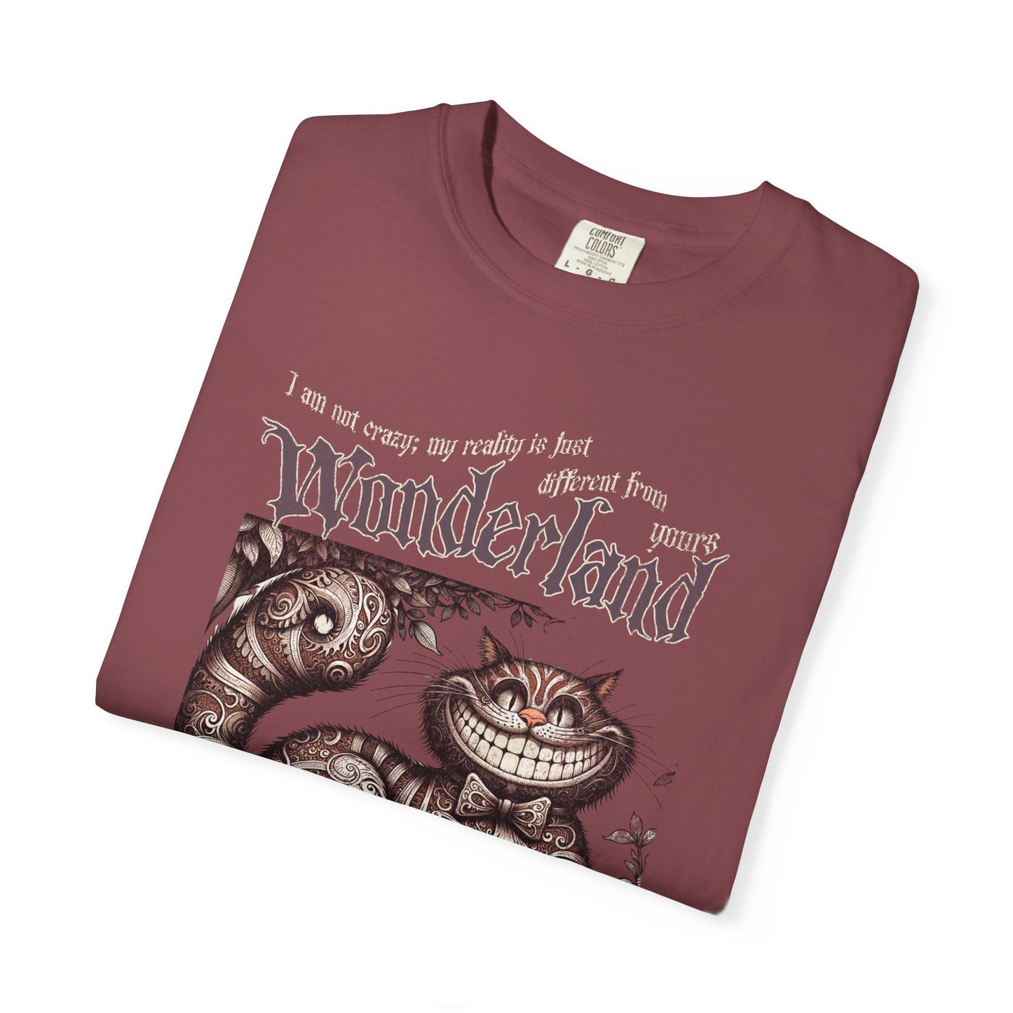 Cheshire Cat Alice in Wonderland TShirt Comfort Colors Oversized T-Shirt Dark Academia Mad Hatter Tea Party Bookish Book Lover Booktok Gift