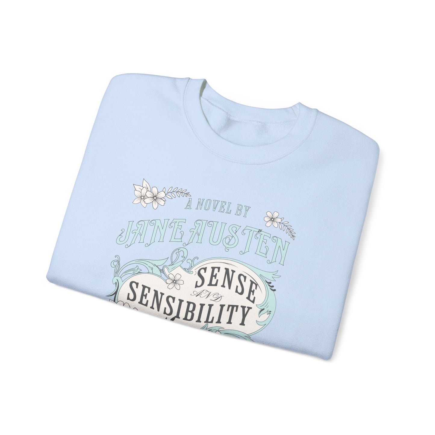 Jane Austen Sweatshirt, Sense & Sensibility Historical Romance Sweater, Bookish Literary Jane Austen Fan Art Gift, Gift for Her, Readers, Sweatshirt Printify