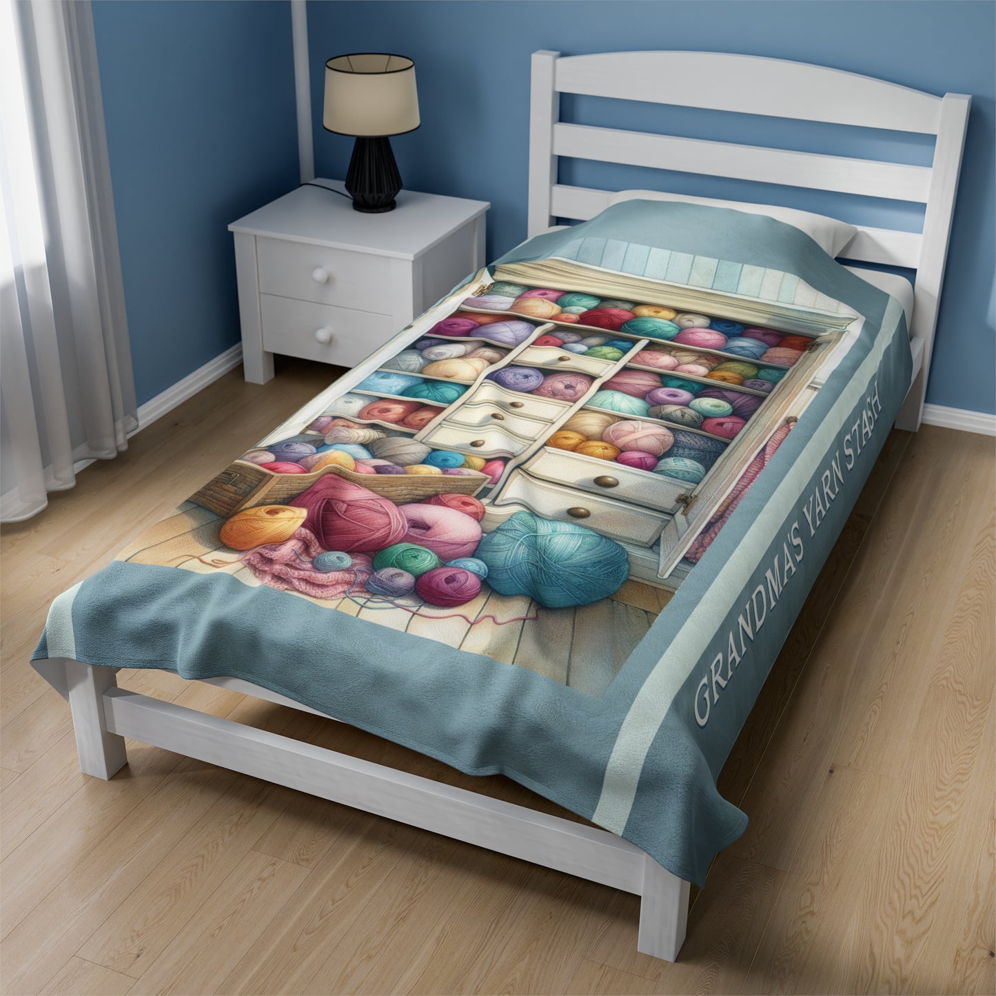 Yarn Blanket Velveteen Plush Blanket All Over Prints Printify