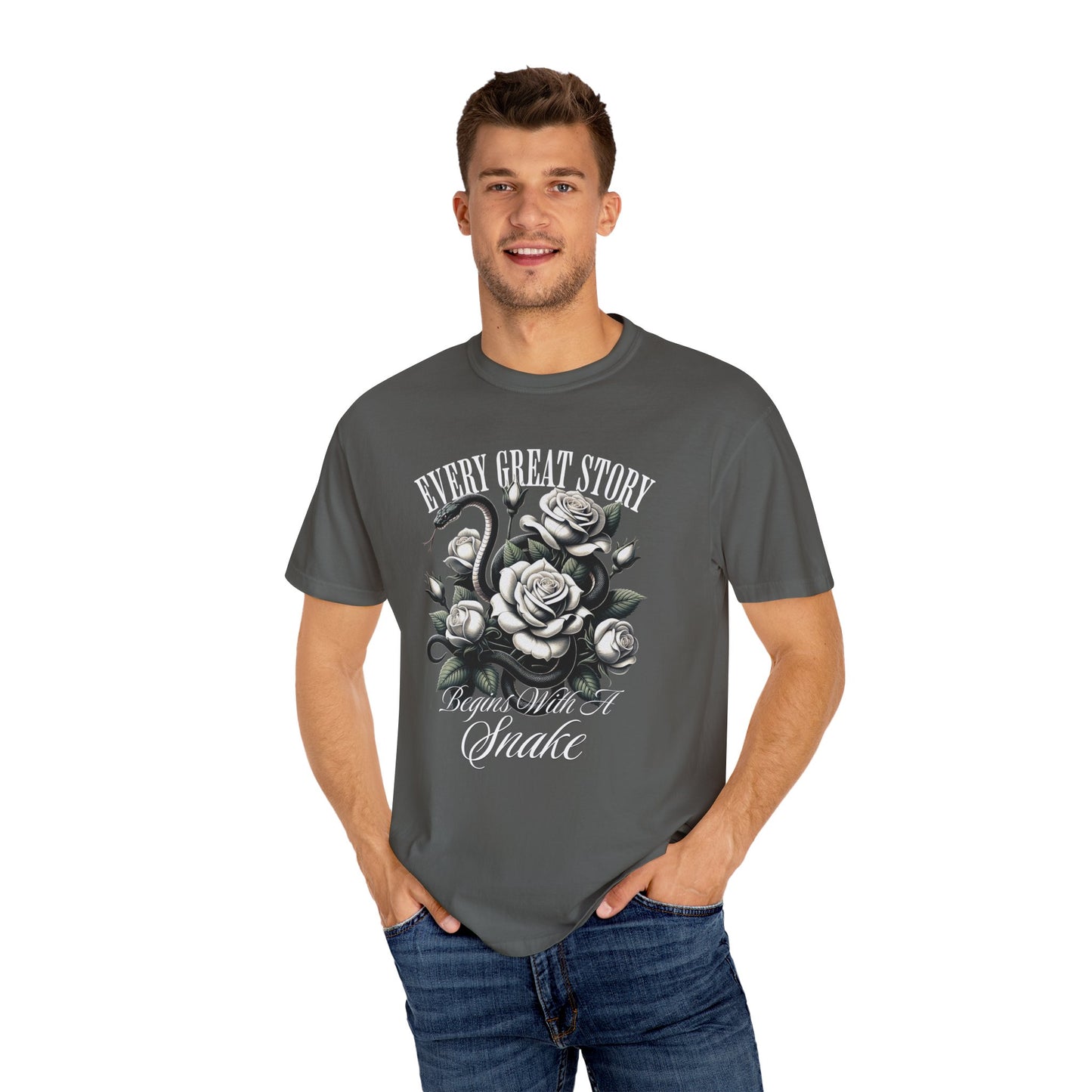 Snake Romance TShirt Romantasy Reader Dark Gift For Morally Grey Dark Fantasy Romance Novel Lover Haunting Goth Romance Shirt For Book Club T-Shirt Printify