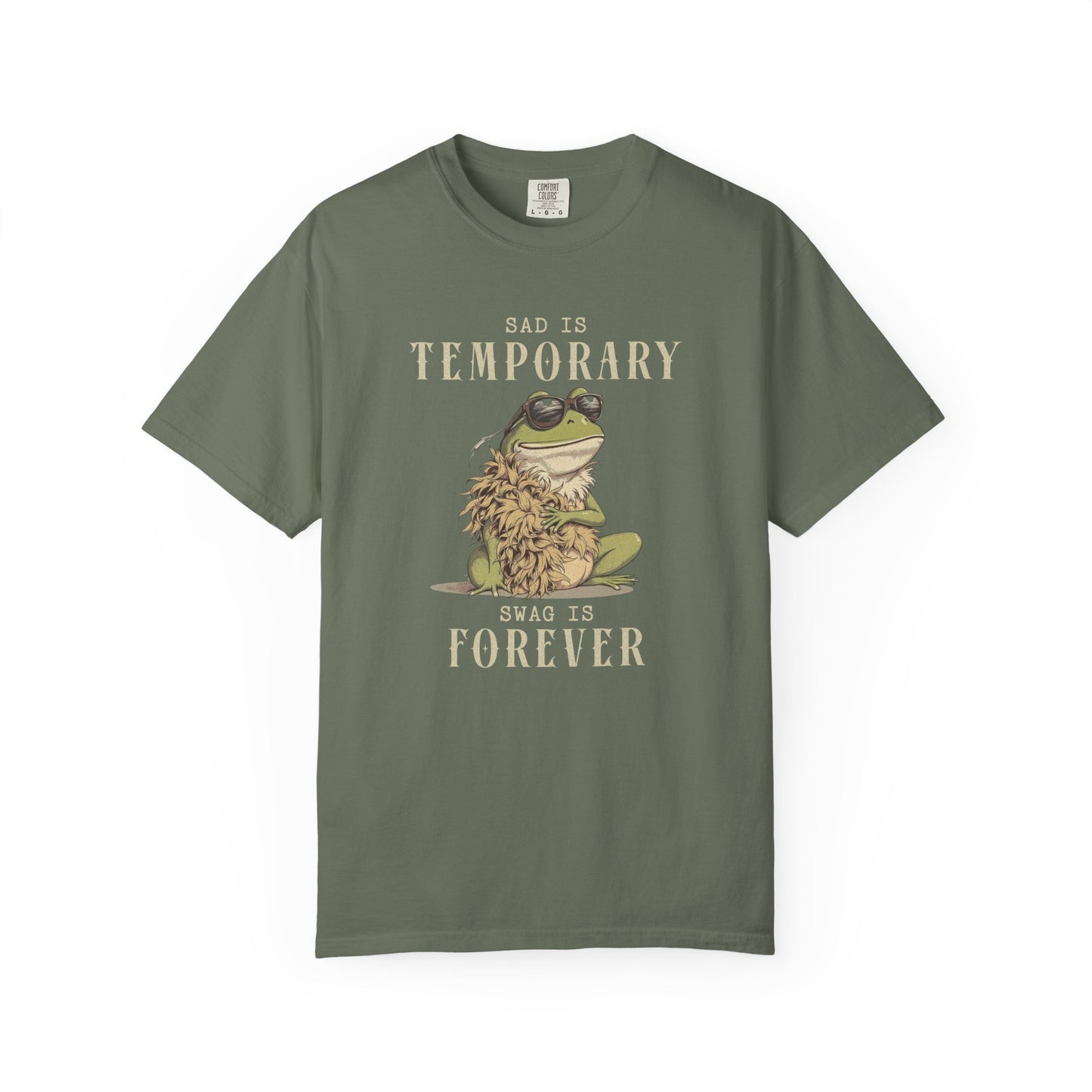 Funny Frog T-Shirt Retro Self Care Froggy Meme Shirt Vintage Frog And Toad Aesthetic Frog Lover Gift For Her Birthday Viral Trendy Shirt T-Shirt Printify Moss S