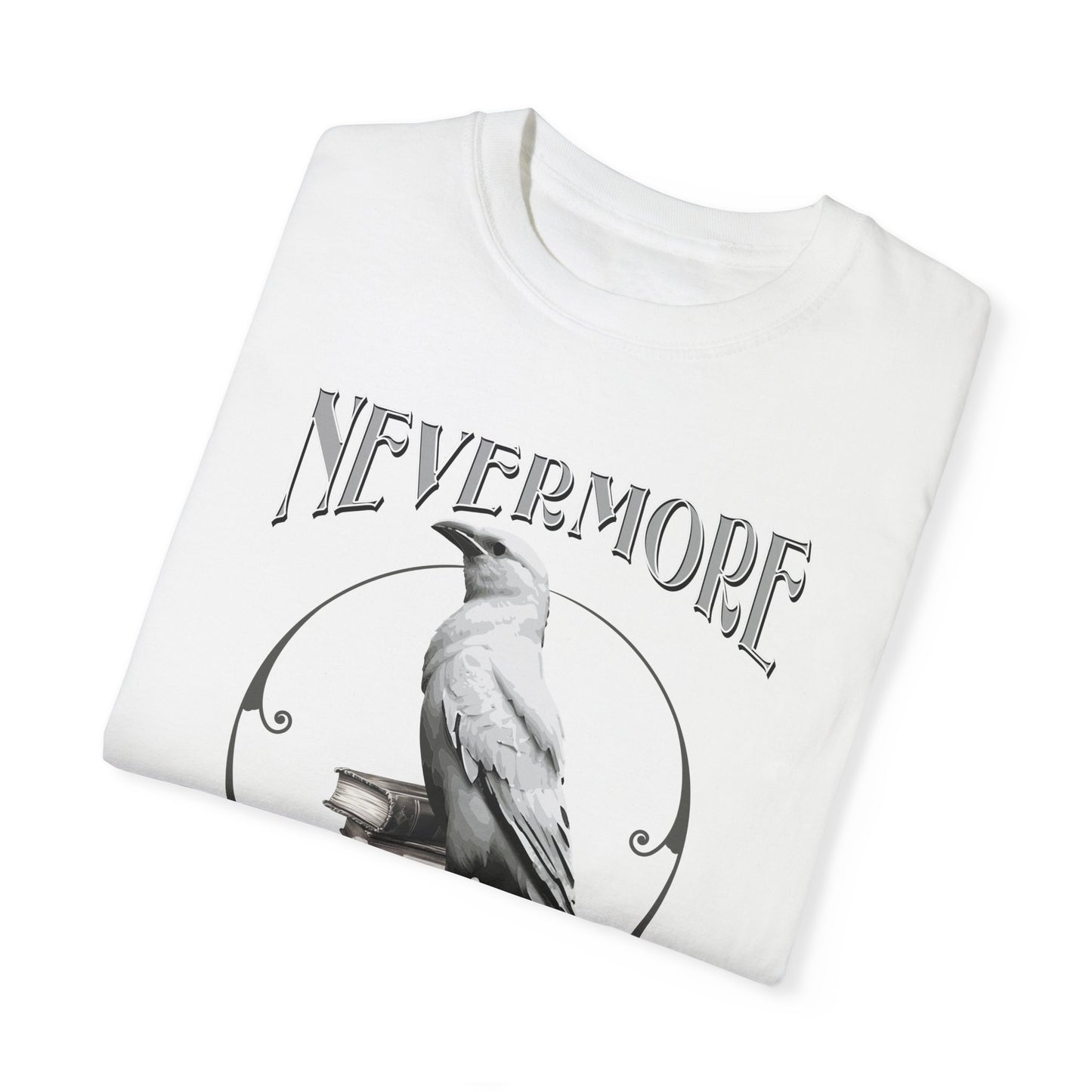 Edgar Allan Poe The White Raven Unisex Garment-Dyed T-shirt T-Shirt Printify