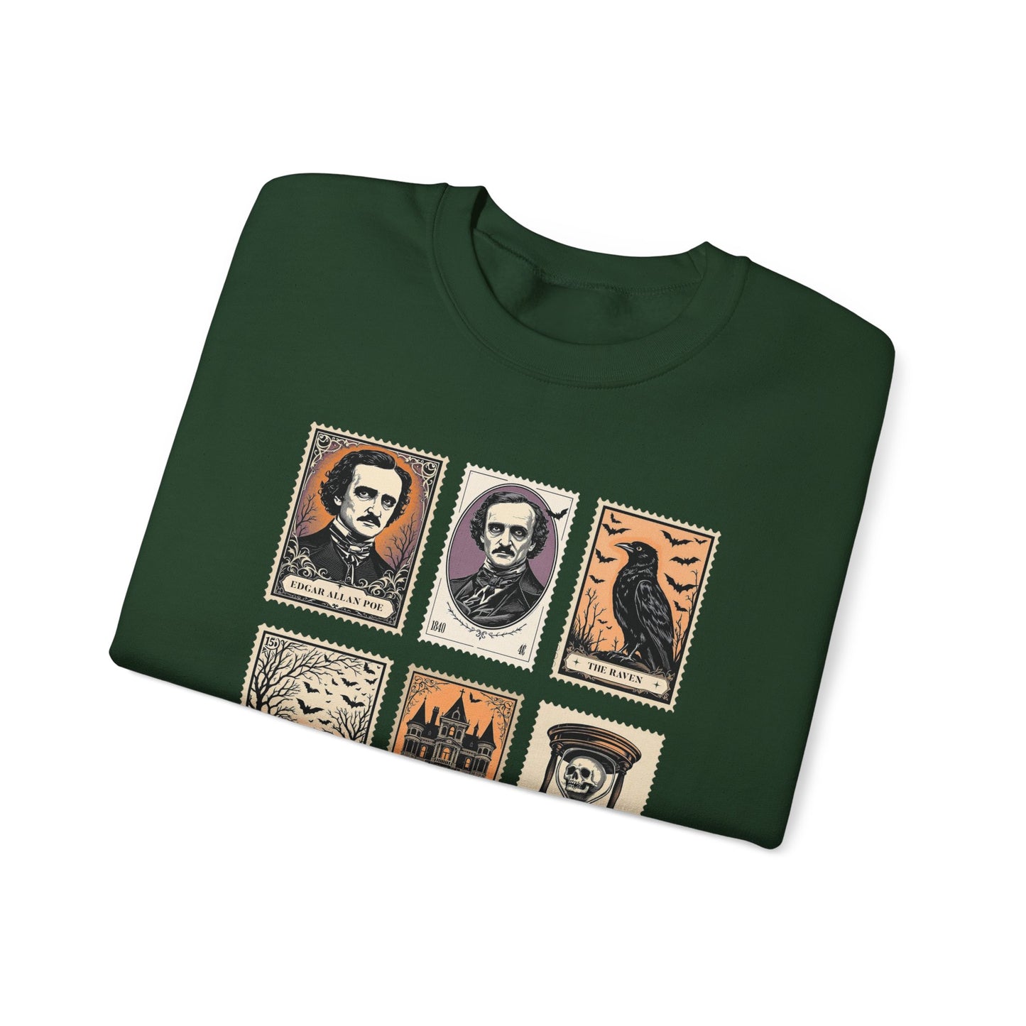 Edgar Allan Poe Sweatshirt The Raven Nevermore Gothic Horror Sweater Dark Academia Macabre Halloween Gift for Book Lovers Birthday Christmas