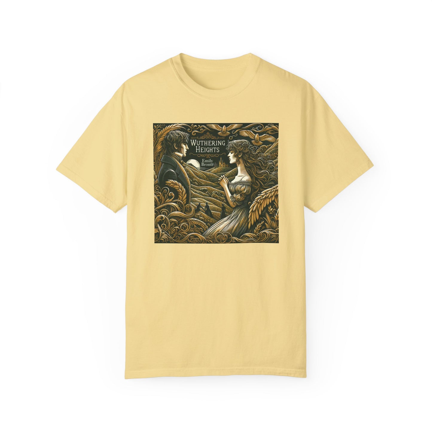Wuthering Heights T-Shirt Emily Brontë Romantasy Literarure Shirt Bookish Academia Gift For Her Birthday Heathcliffe Bookclub Booknerd Tee T-Shirt Printify Butter S