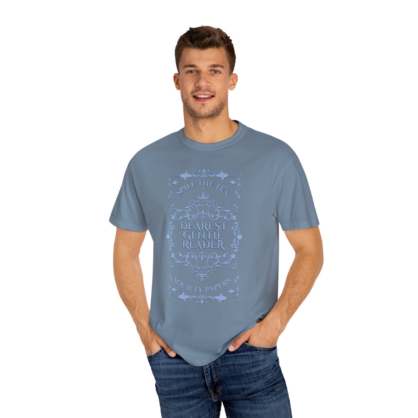 Dearest Gentle Reader TShirt Spill The Tea Society Papers Gift For Her Watching Party Book Club Gift Historical Romance Reader Gift Bookish T-Shirt Printify