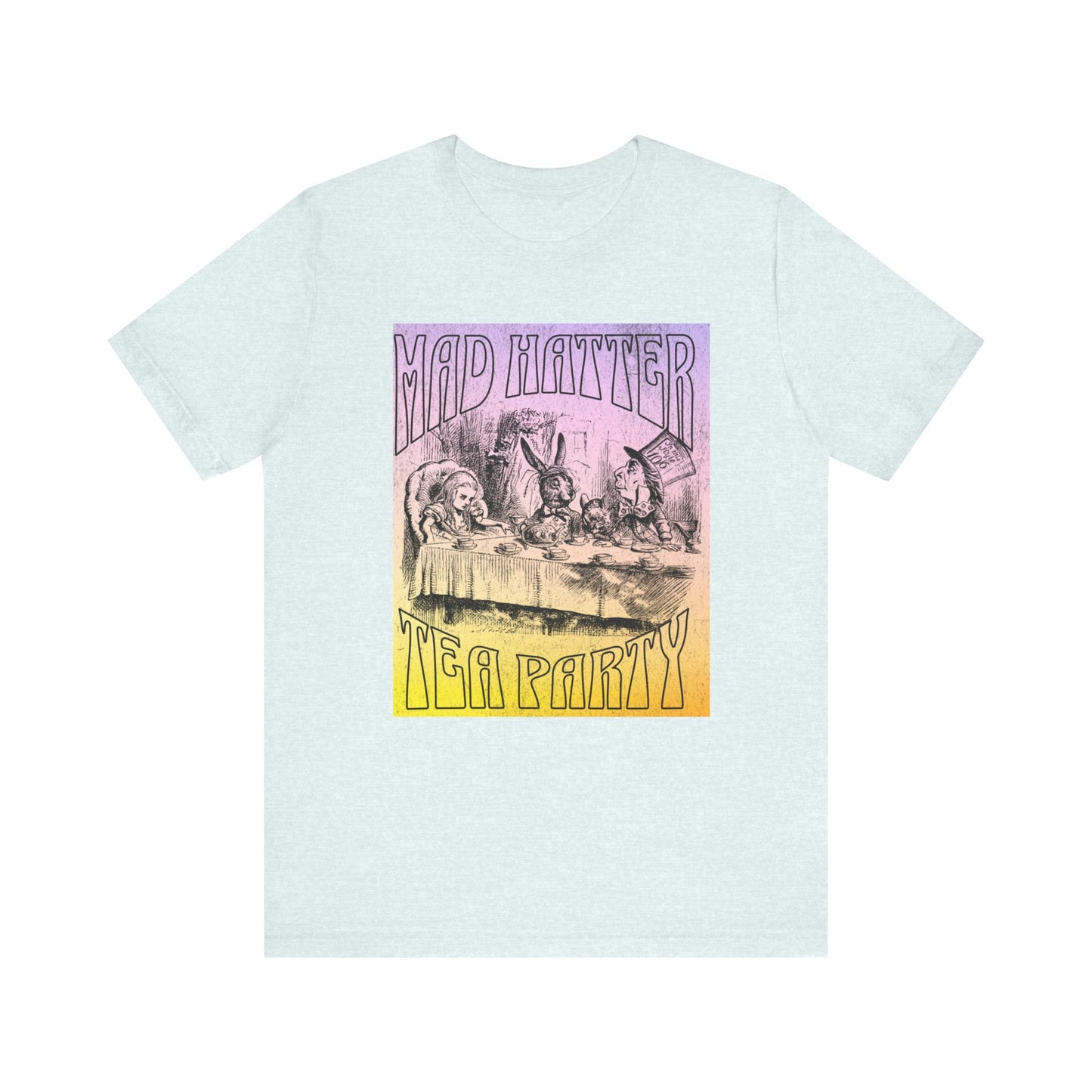 3001 Unisex Jersey Short Sleeve Tee Alice in Wonderland T-Shirt Printify Heather Ice Blue S