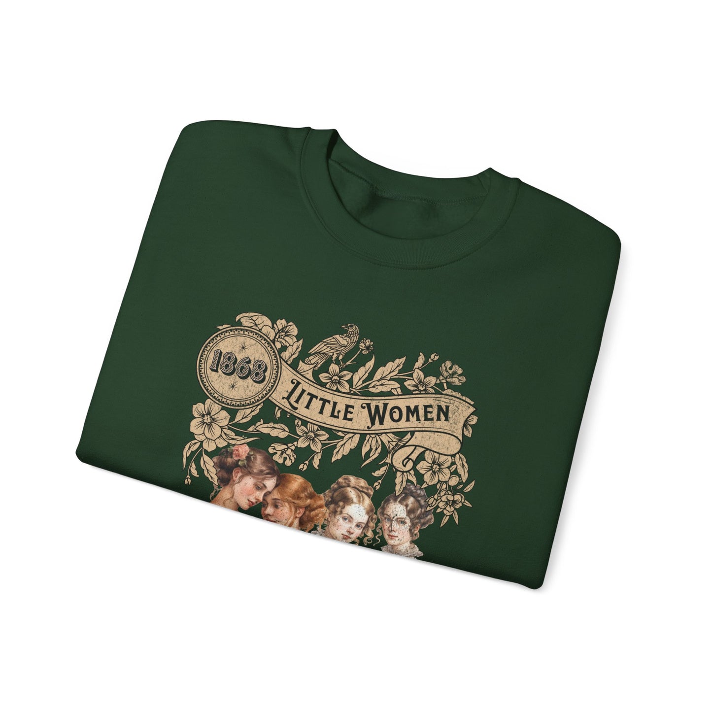 Little Women Sweatshirt, Louisa May Alcott Historical Romance Sweater, Bookish Literary Fan Art Gift, Gift for Her, Bookclub Crewneck Shirt Sweatshirt Printify