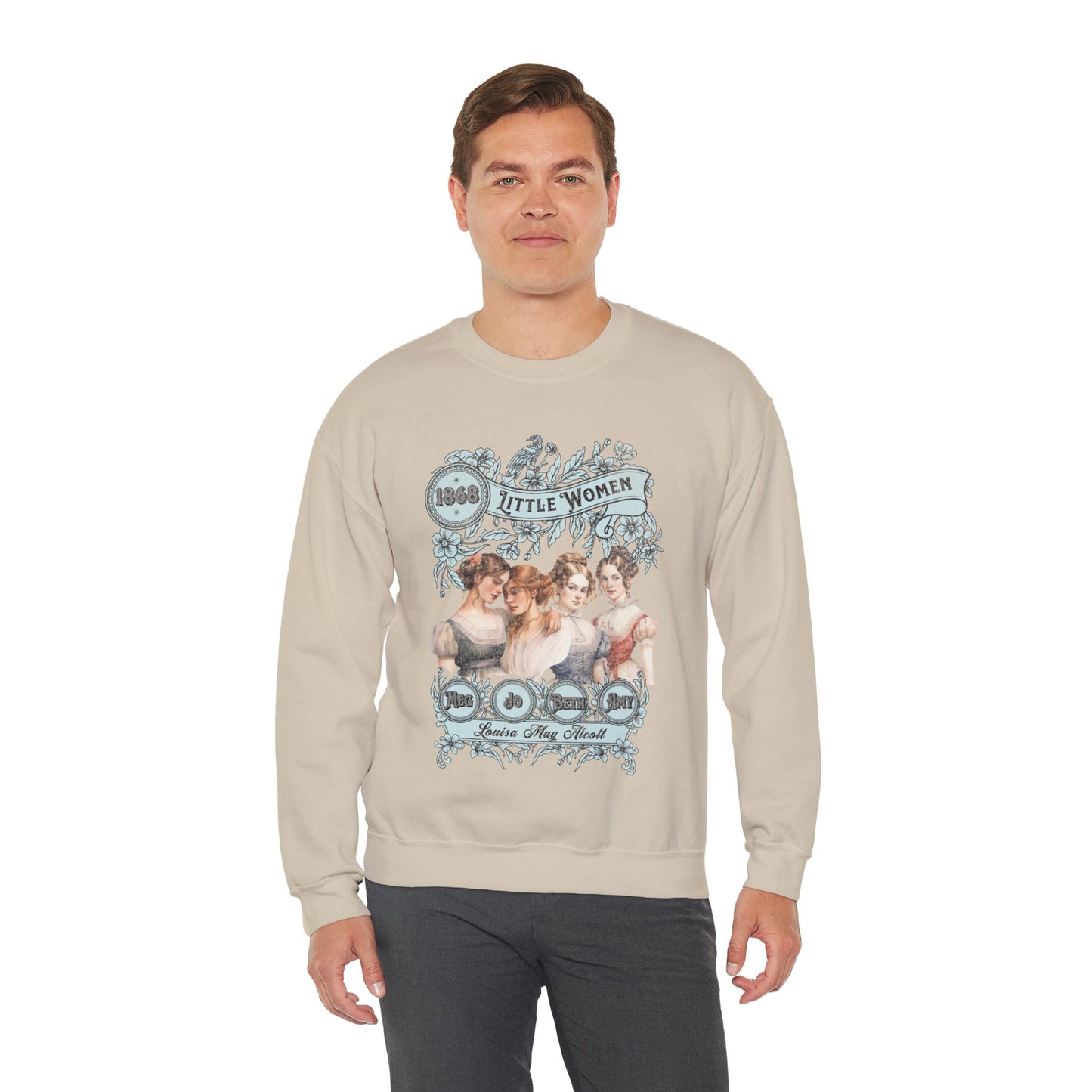Little Women Sweatshirt, Louisa May Alcott Historical Romance Sweater, Bookish Literary Fan Art Gift, Gift for Her, Bookclub Crewneck Shirt Sweatshirt Printify