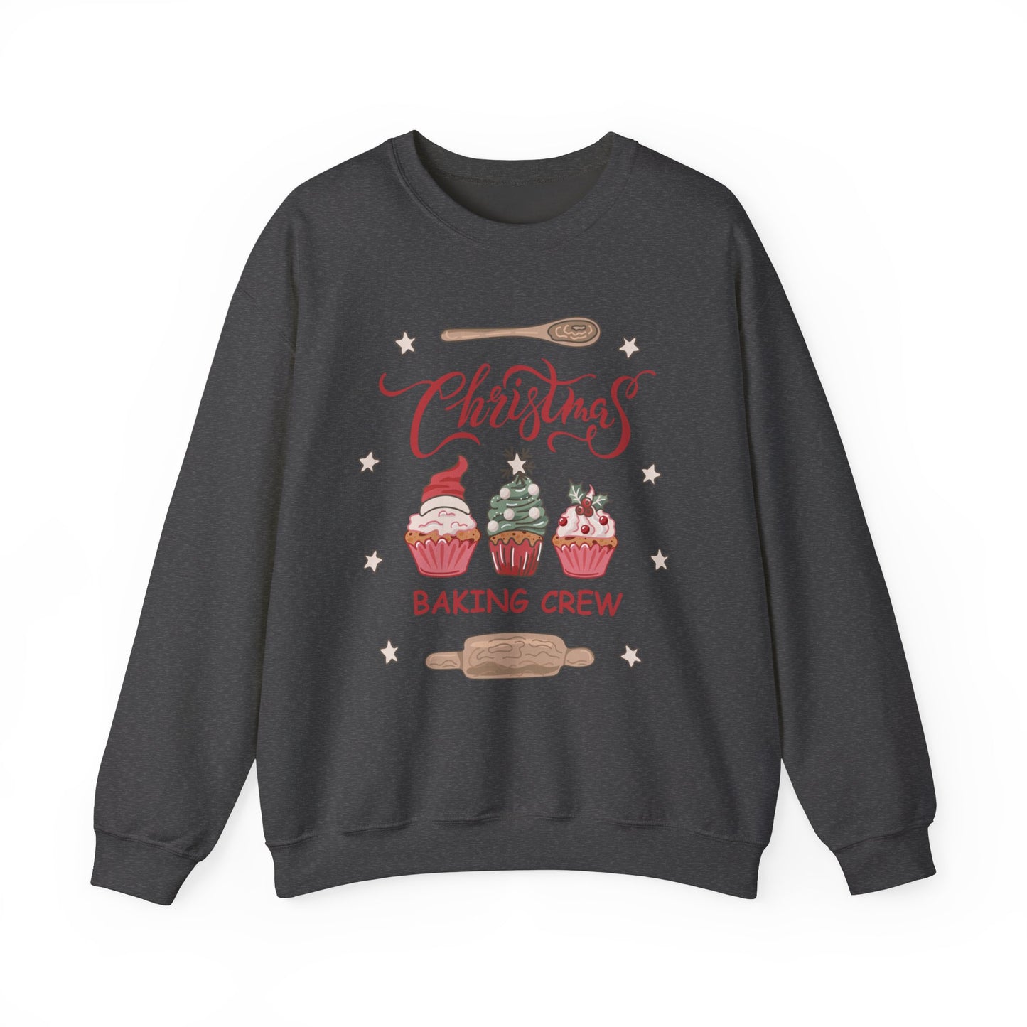 Christmas Baking Crew Sweatshirt, Family Christmas Baking Team Matching Sweater, Christmas Baking Christmas Shirts, Christmas Cookie Crew Sweatshirt Printify S Dark Heather